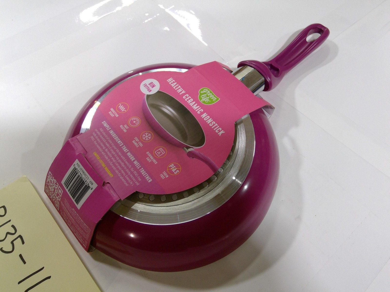 GreenLife Frying Pan 8 In Ceramic Nonstick Pink Induction Ready Dishwasher Safe