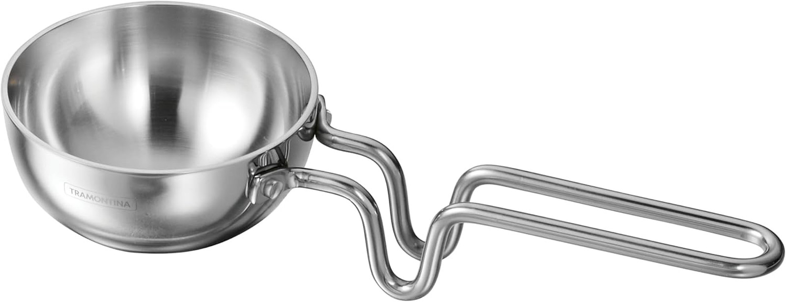 Utsava 4-Inch Tri-Ply Clad Stainless Steel Tadka, Spice Heating Pan for Indian C