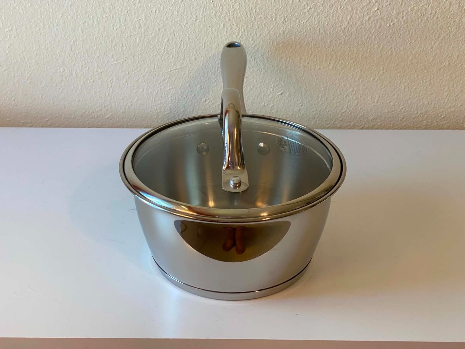 Tramontina Gourmet 1.5 Qt Saucepan Glass Lid Tri-Ply Base 18/10 Stainless NEW