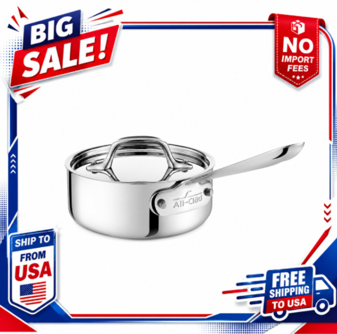 All-Clad D3 Tri-Ply Stainless-Steel Saucepan 1-Qt. Free Shipping