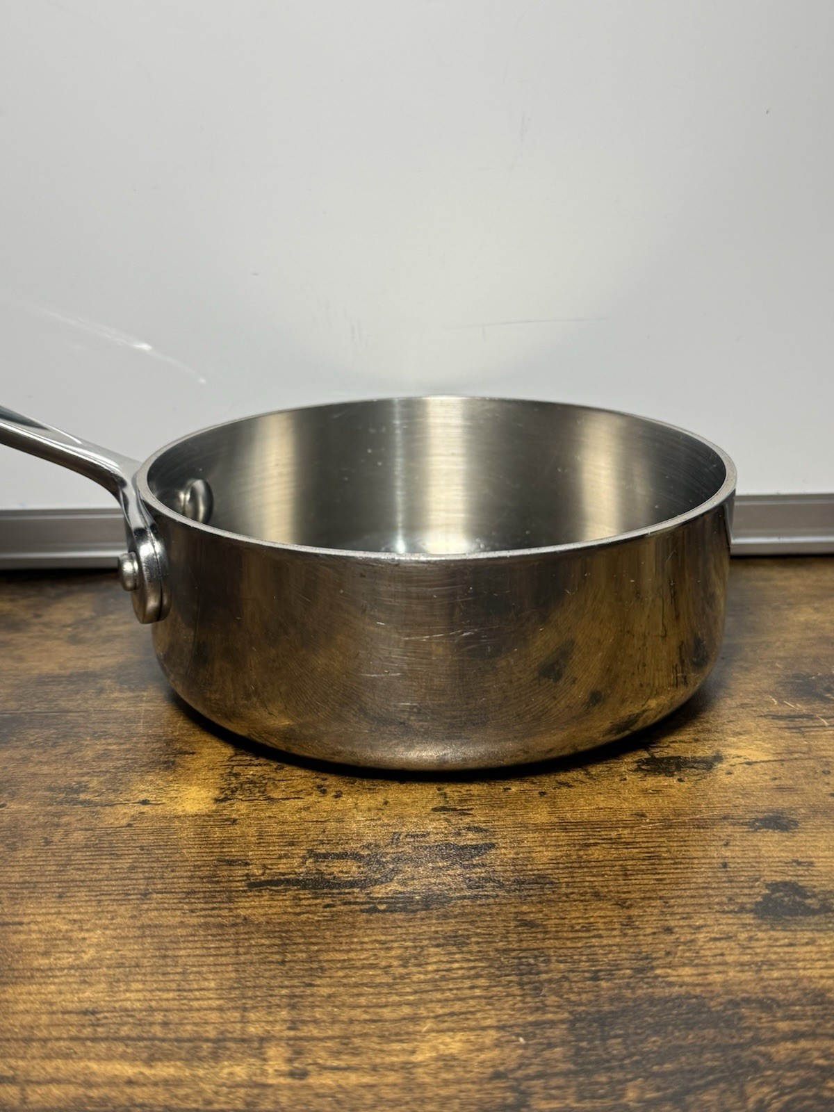 All-Clad Master Chef Metal Stainless Steel 1 Qt Saucier/Sauce Pan – No Lid