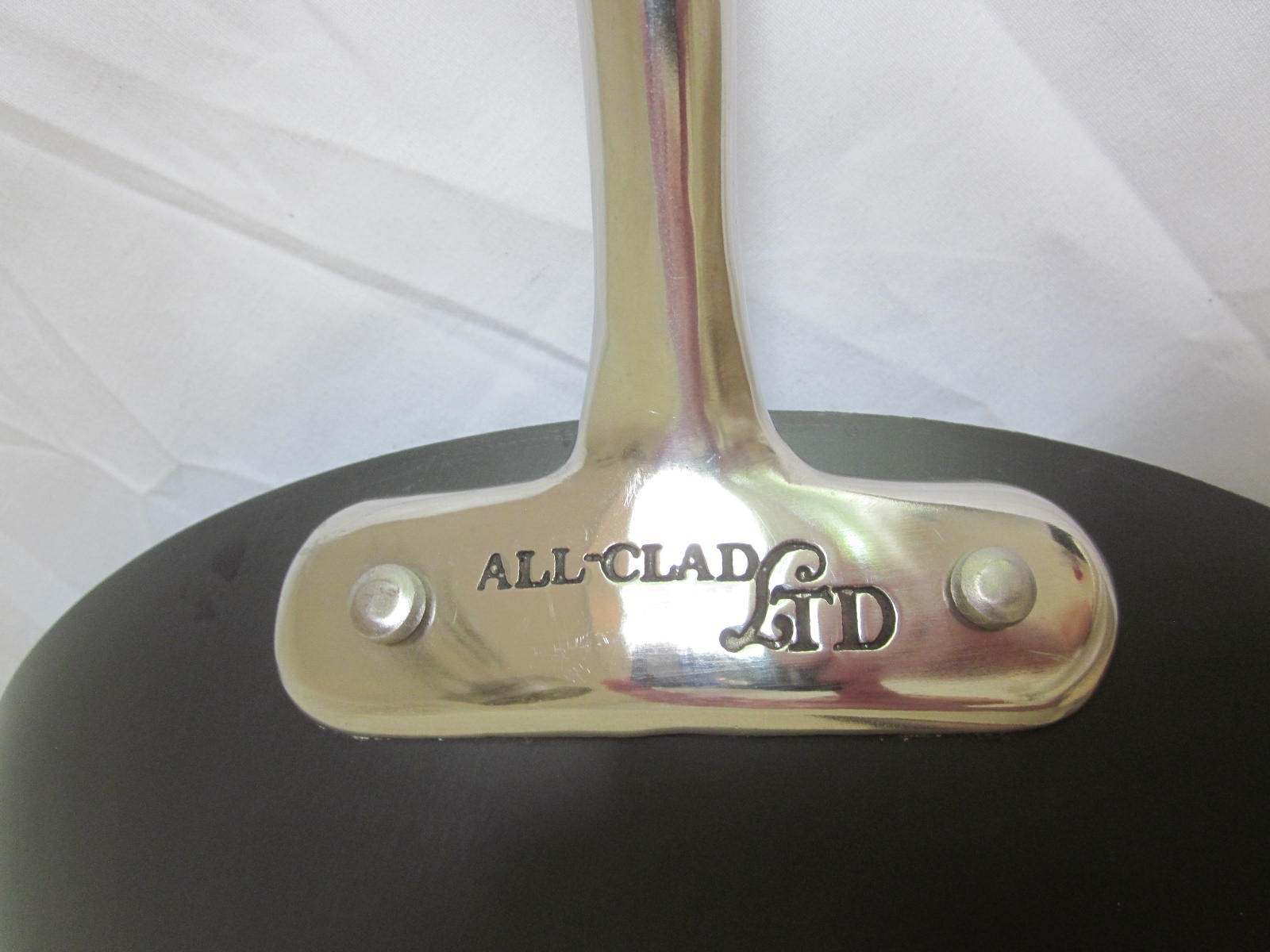 All Clad LTD 12 Stainless Steel Stir Fry Wok Pan Flat Bottom Beautiful Condition