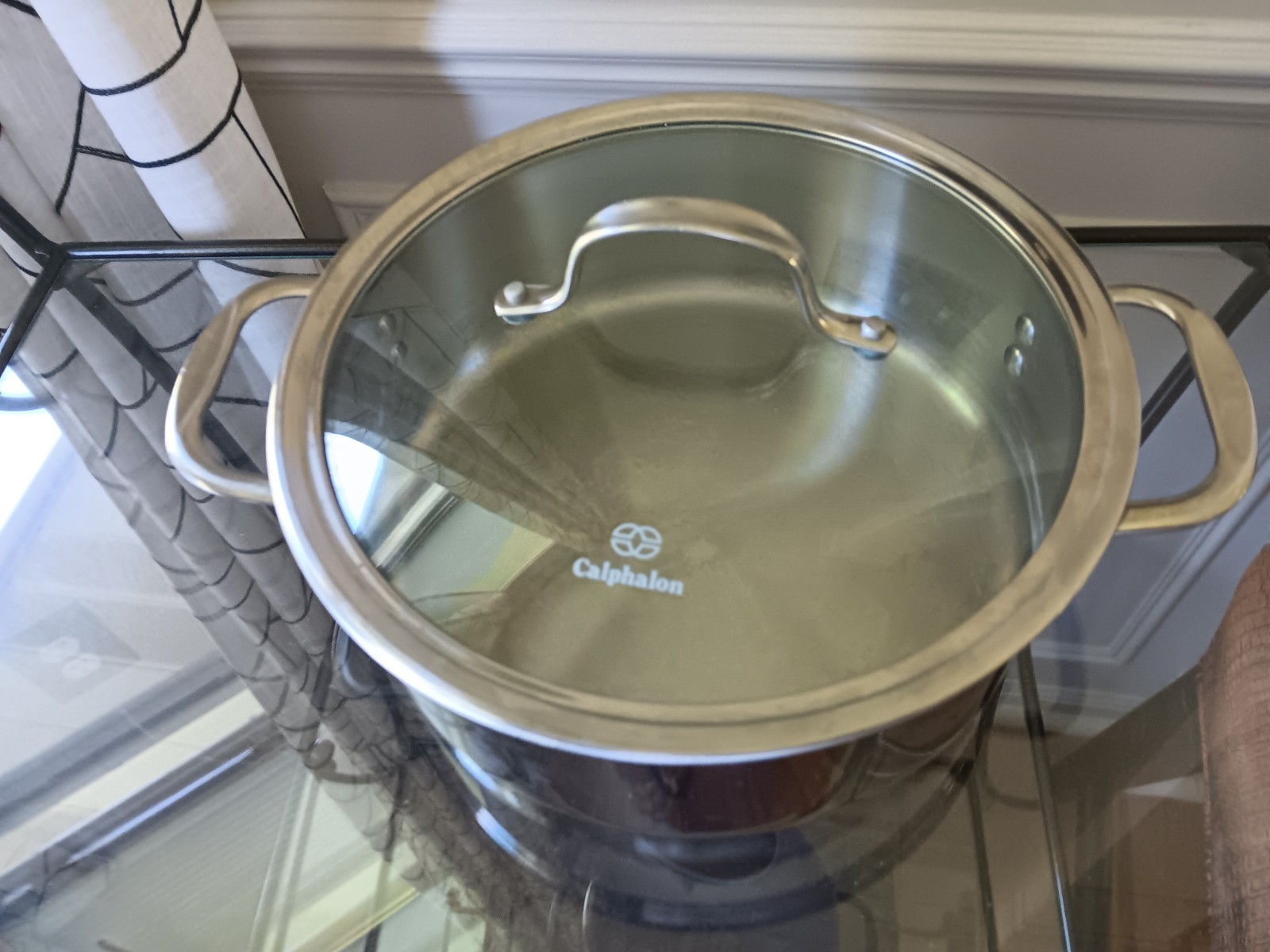 Calphalon 10” Induction Stainless Steel Dutch Oven 5QT Pot & Glass Lid No. 8785