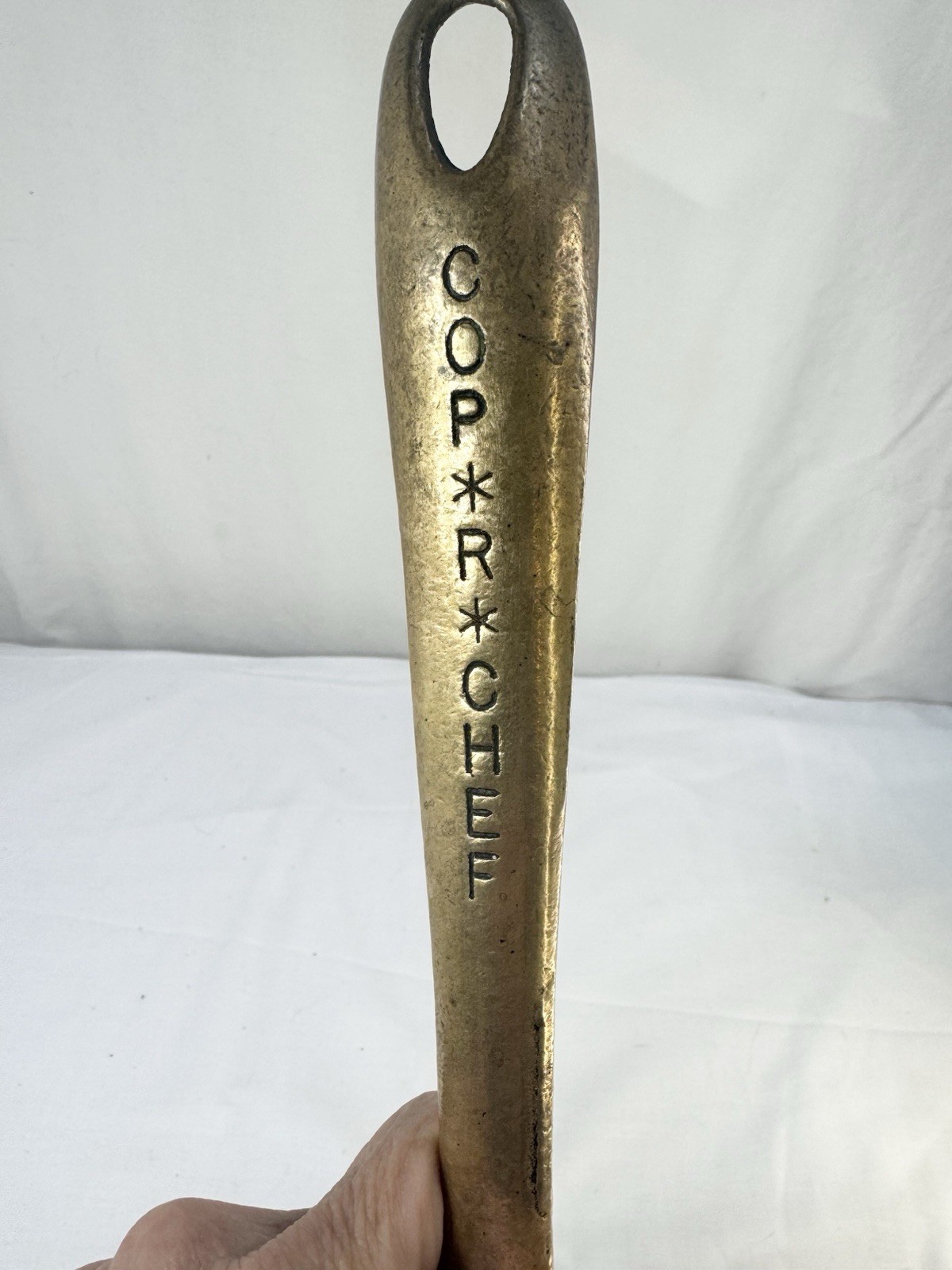 Vtg Cop R Chef 10.5″ Copper Frying Pan Skillet SS Brass USA 2″ high FreShip Read