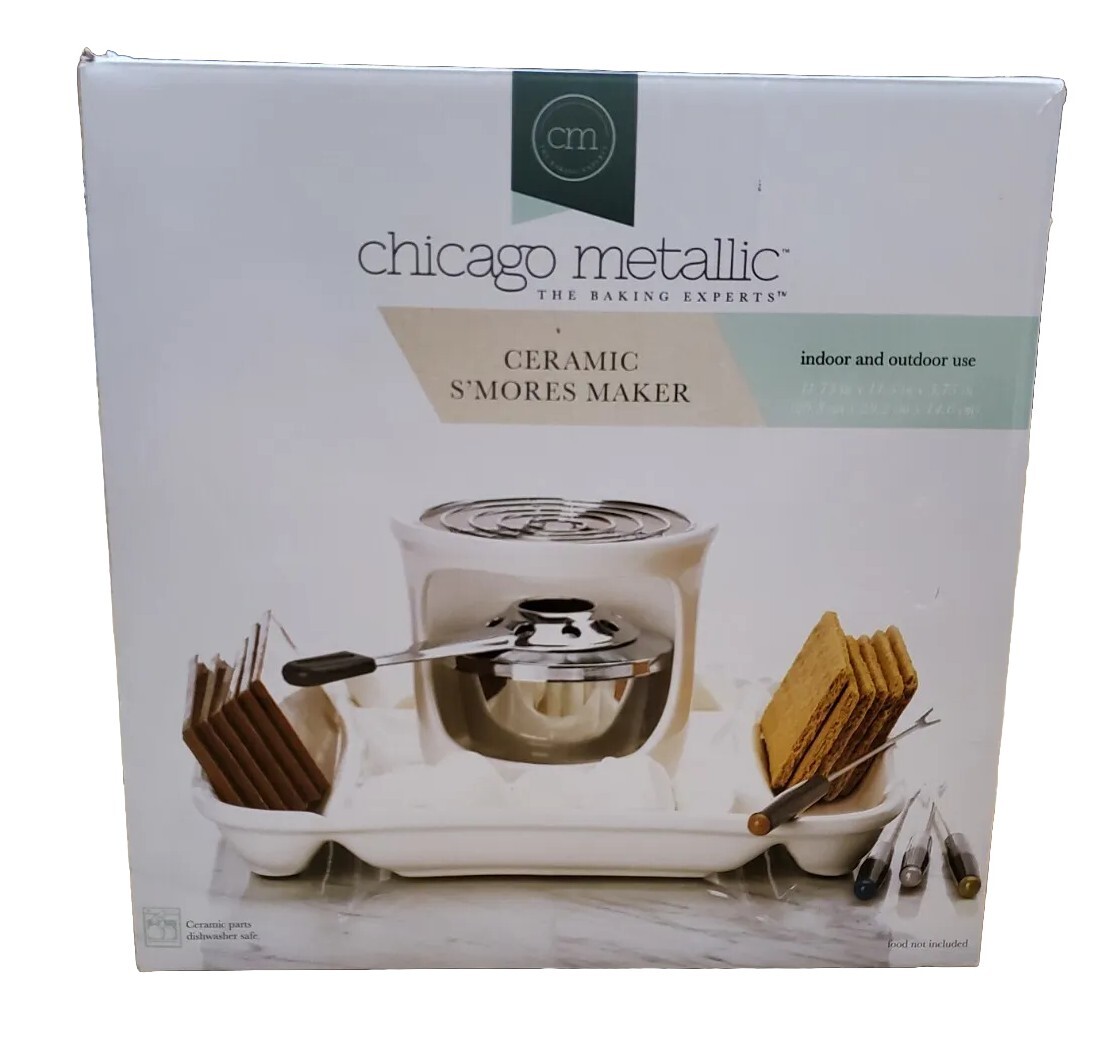 Chicago Metallic: The Baking Experts Ceramic S’mores Marshmallow Maker White NEW