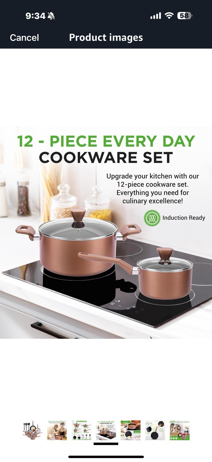 NutriChef 13-Piece Nonstick Kitchen Cookware Set-PTFE