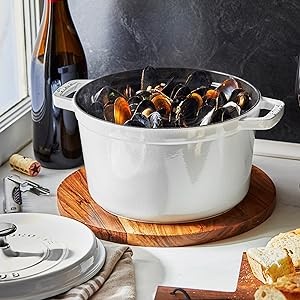 Cast Iron Dutch Oven 1.25-qt Round Cocotte, Made in France, Serves 1, Matte