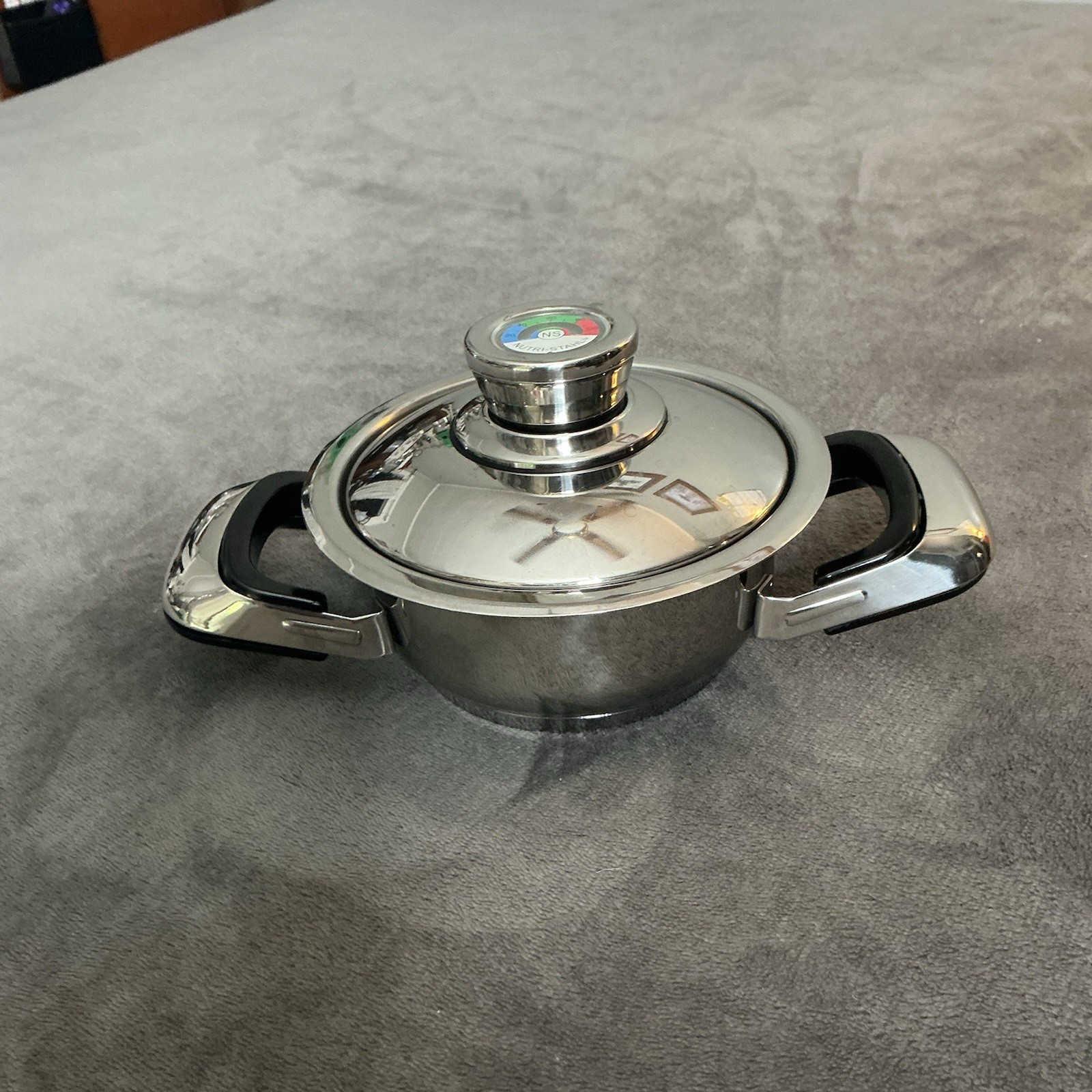 Nutri-Stahl Waterless Cooking System 1qt W/lid Thermocouple Compact Base T304S