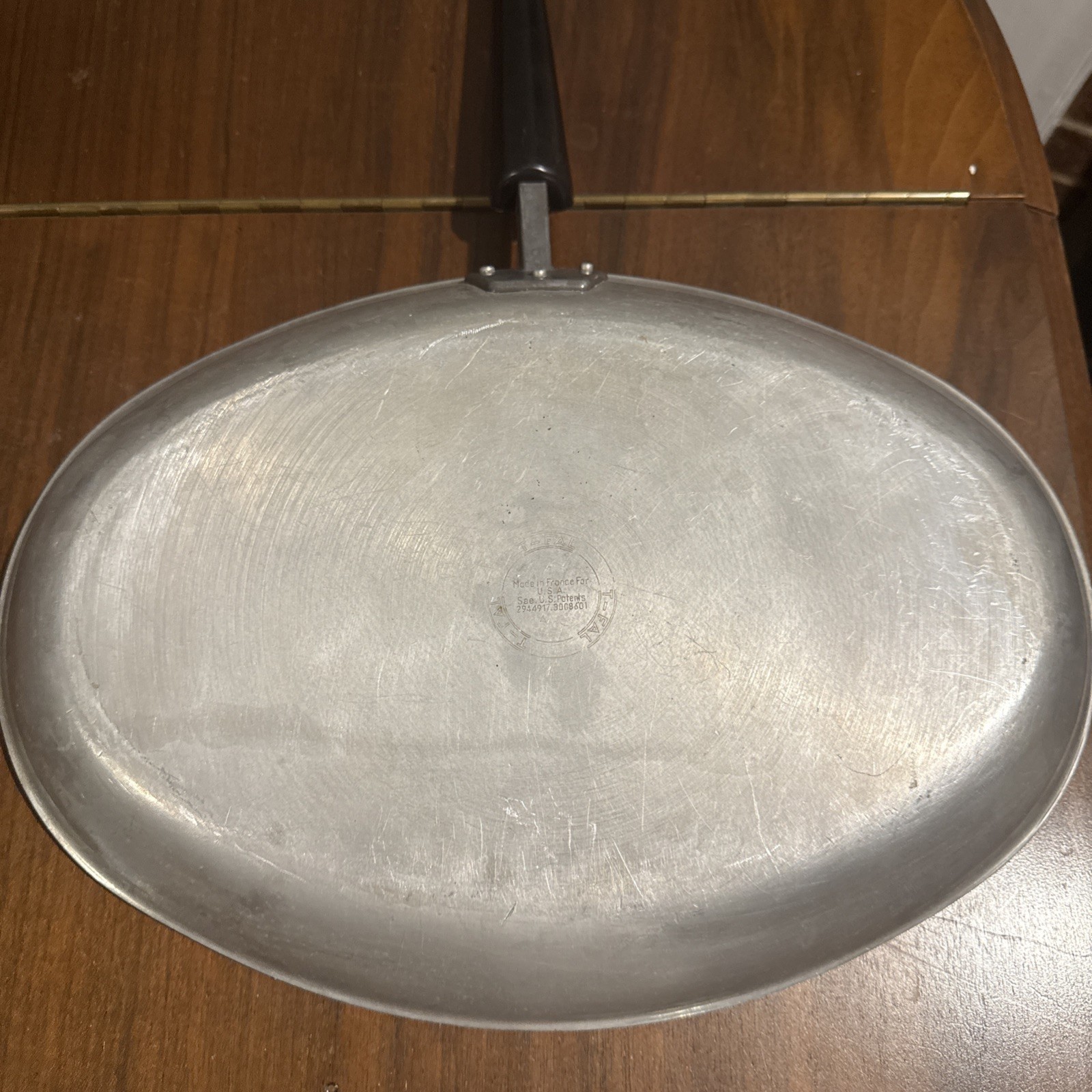 Stainless T-Fal Oval Skillet Frying Pan 10”x14” Made In France Fish Or Sauce VTG