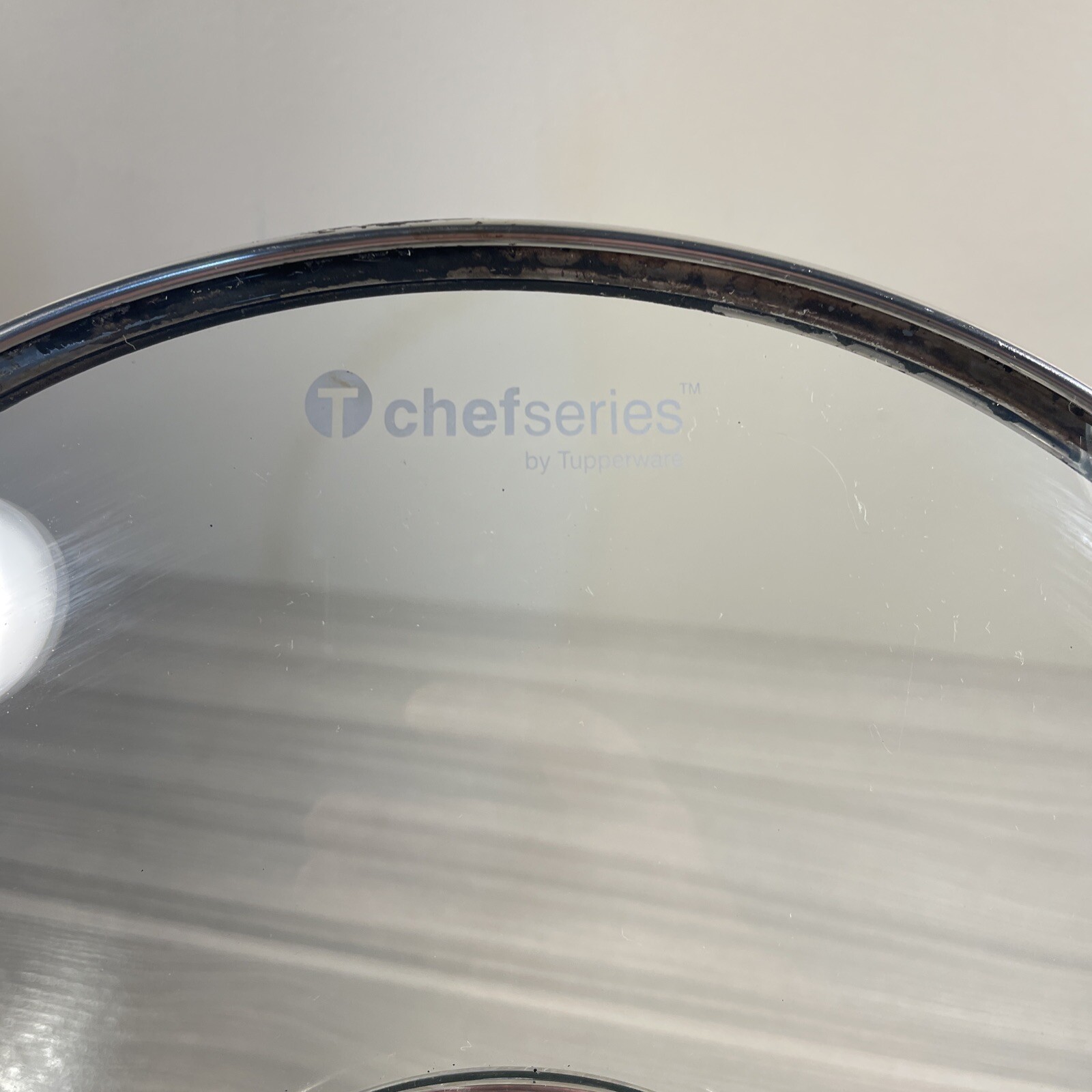 Tupperware T Chef Series Glass Replacement Lid 11-5/8″ Outer 9-7/8″ Inner Rim
