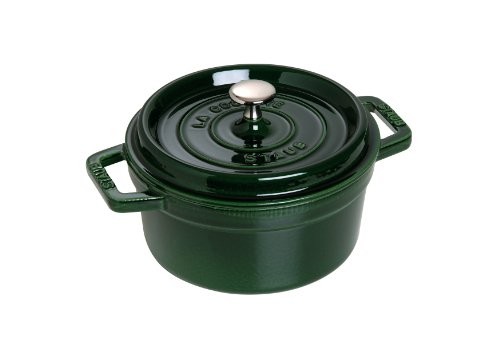 Staub pico cocotte Ronde Round 18cm Basil Green rare NEW From Japan