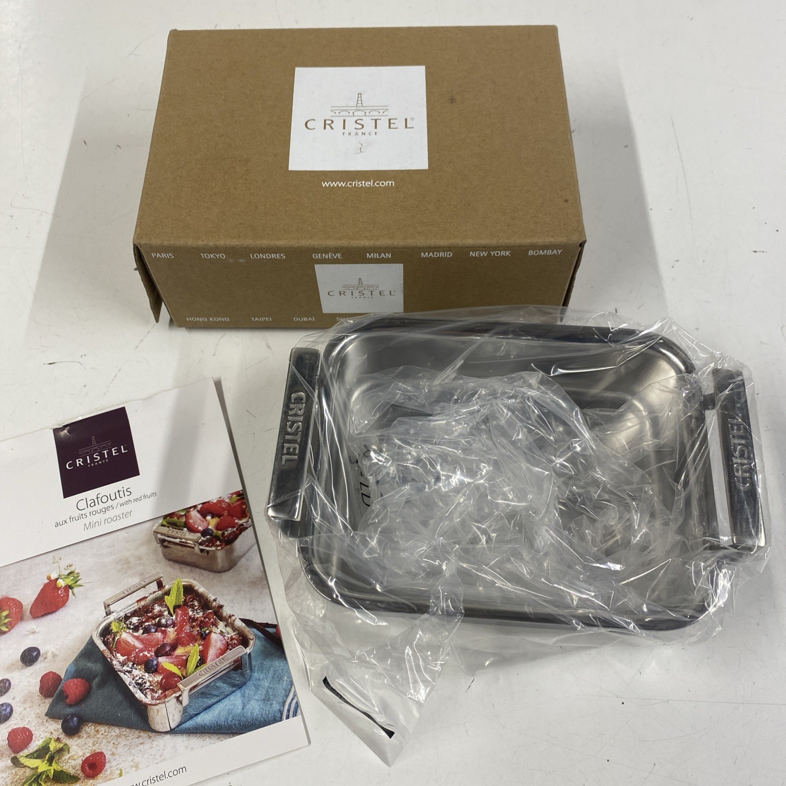CRISTEL 18/10 Stainless Steel Mini Roasting Pan 3-Ply Roaster 3.9” 10×12 cm NIB