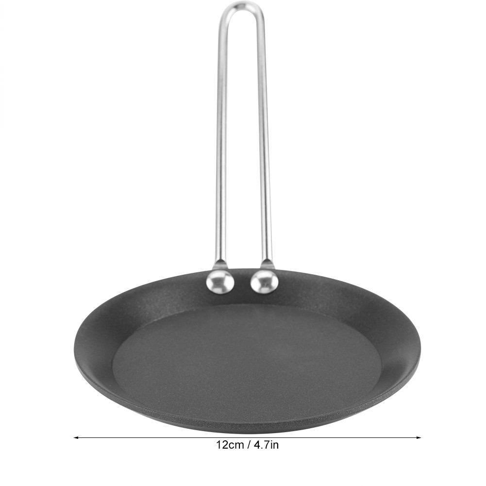 Cute Mini Frying Pan Durable Fast Heating For Household 12cm Cast Iron