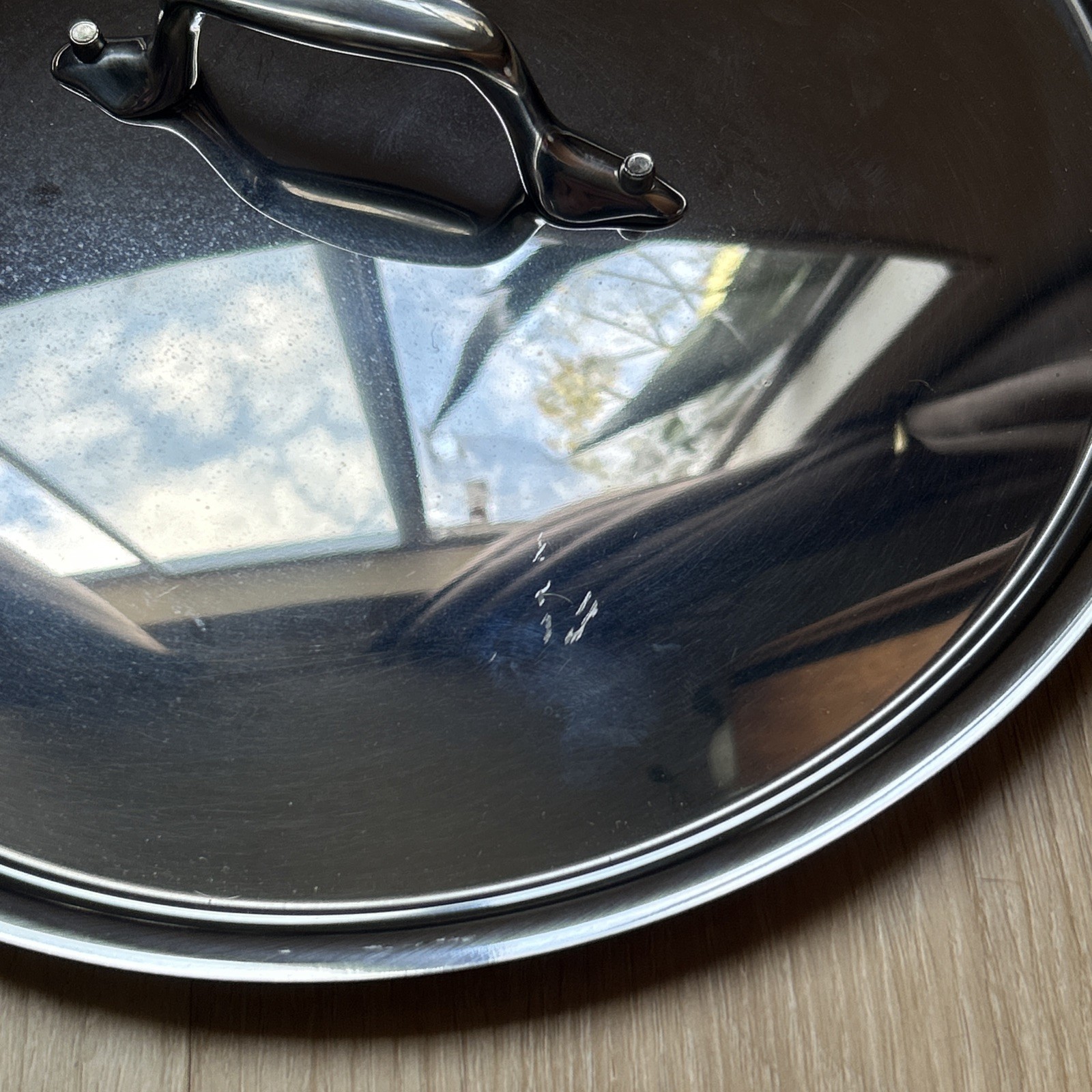 All Clad D3 D5 Stainless Steel Lid Only 11 1/4″ Outside 10 1/2″ Inside