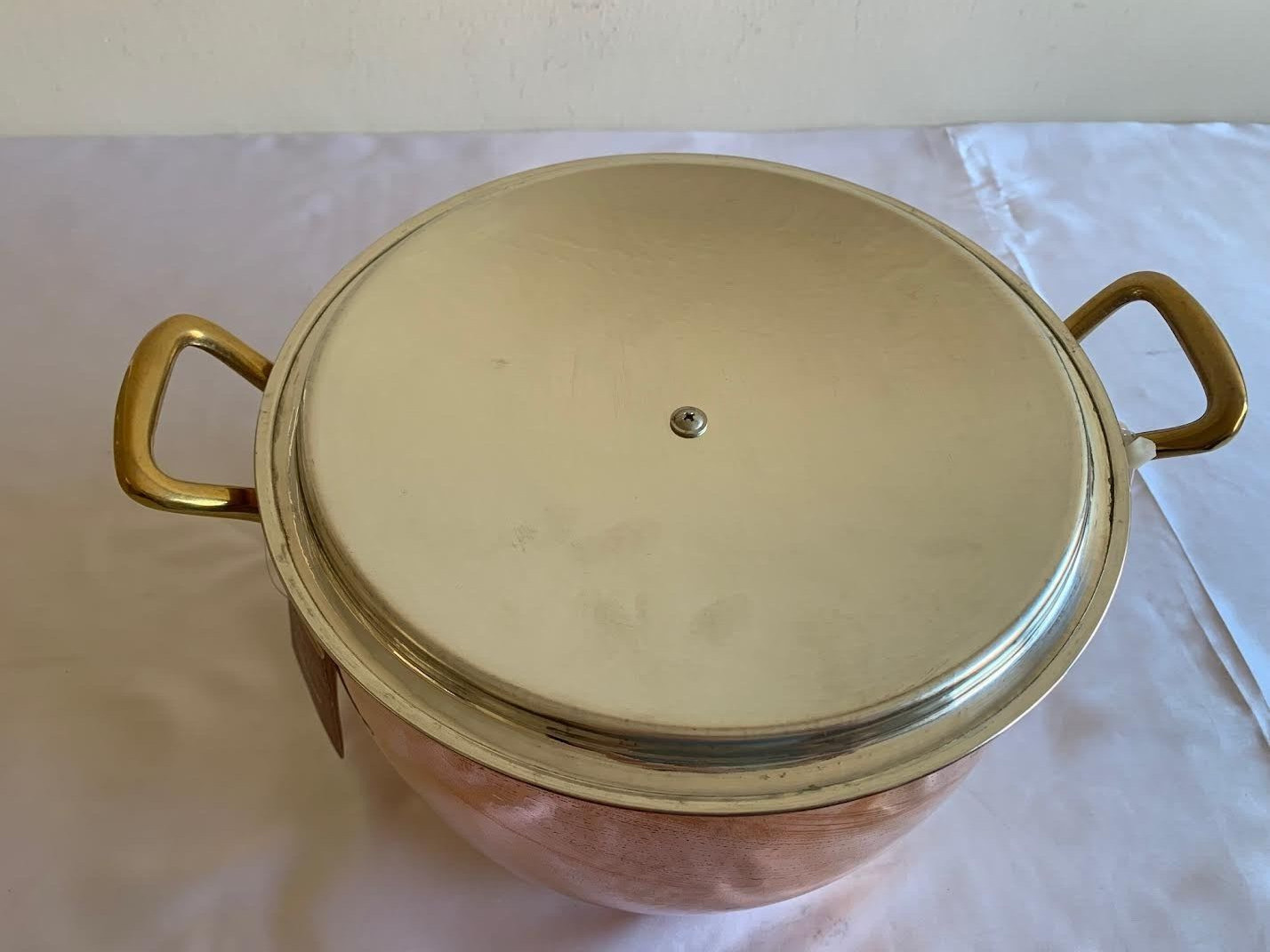 RUFFONI COPPER STOCK POT HISTORIA COLLECTION HAMMERED W/ACORN KNOB 7.5 QT NEW