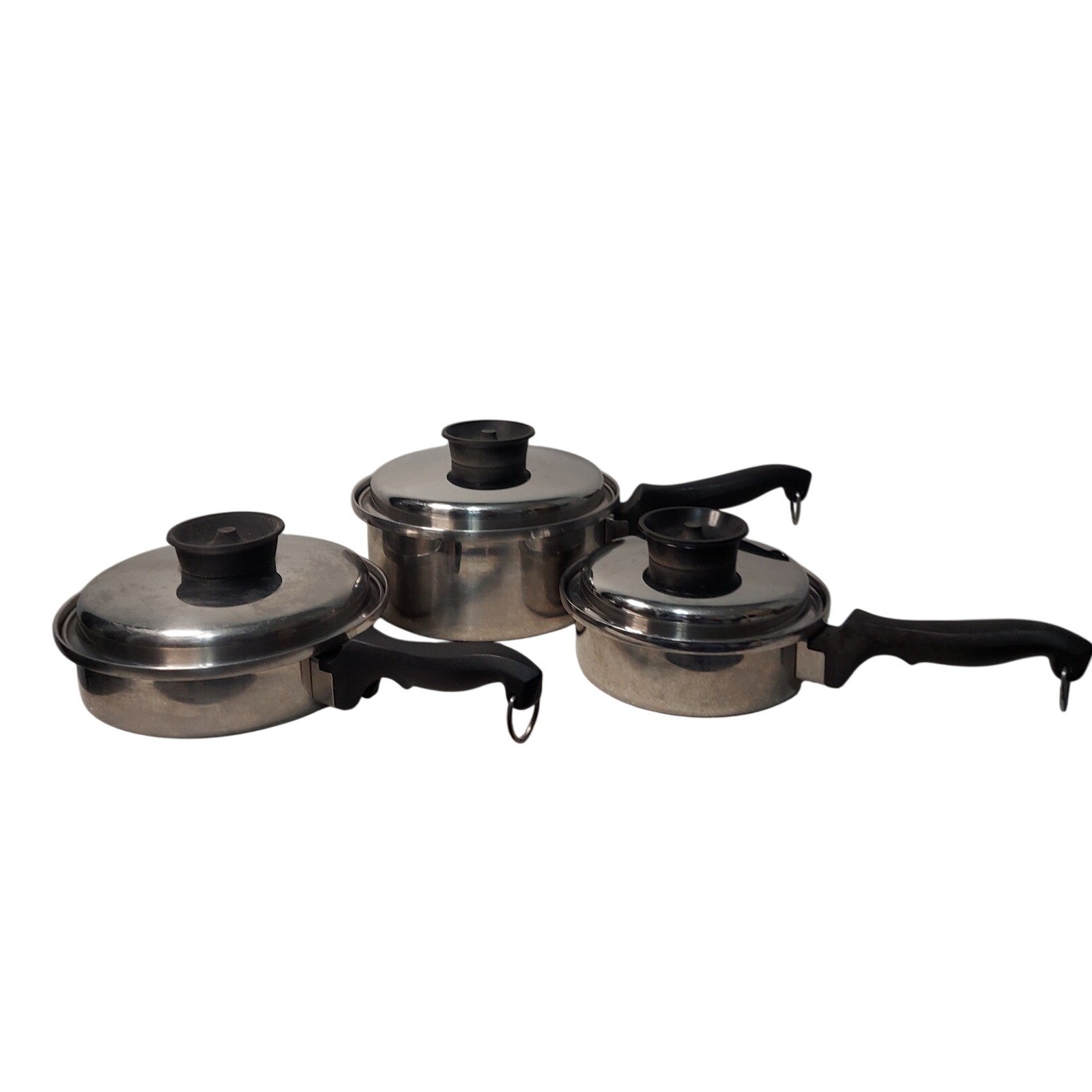 Chef’s Ware Townecraft T304 Stainless Steel Multi Core 3 Saucepans & 3 Lids