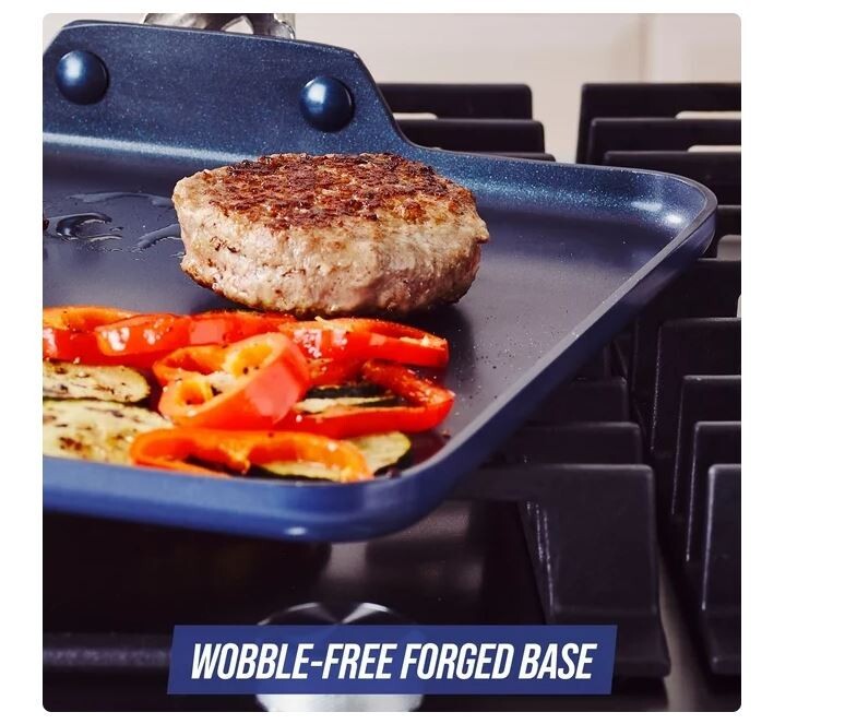 Blue Diamond Toxin Free Ceramic Metal Utensil Dishwasher, 11” Griddle