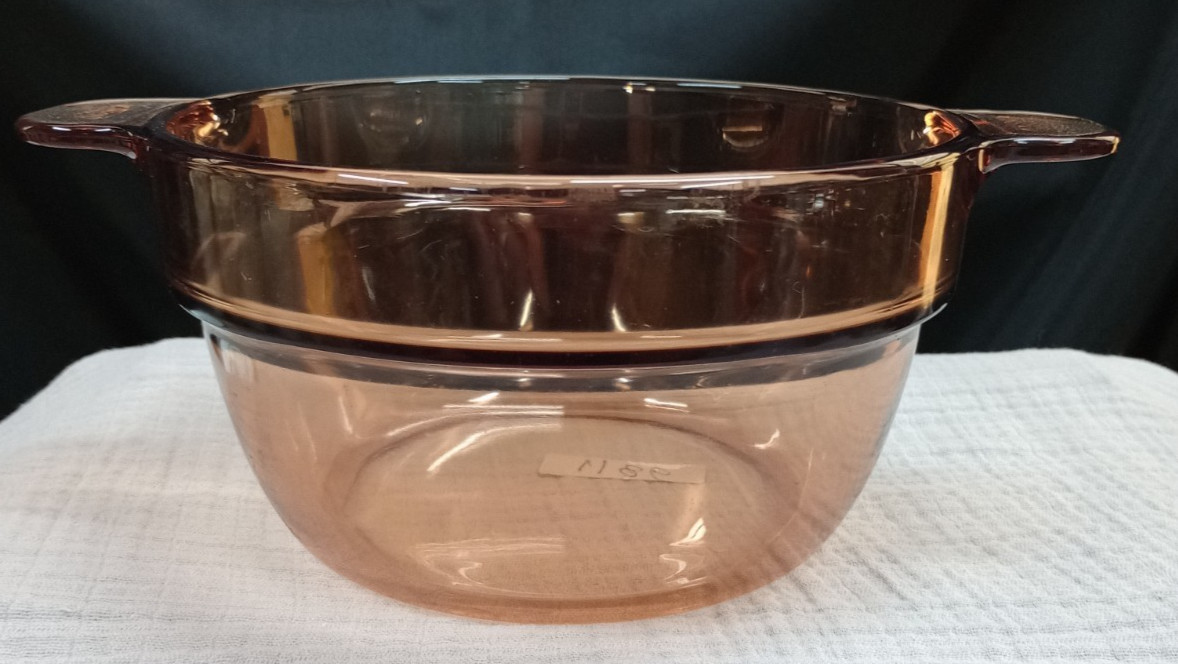 Corning Vision Ware Double Boiler Insert Amber Glass V-20-B France Pyrex