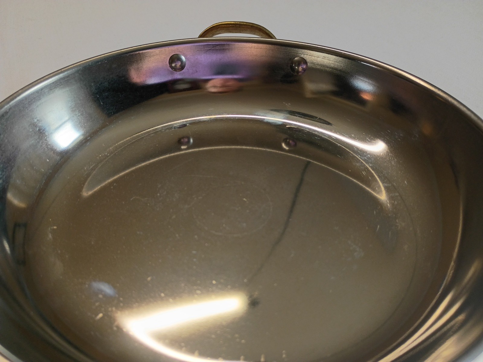 6.75 x 1.5 Round Copper Serving Pan Curry Appetizer Dish By Benjamin And Medwin