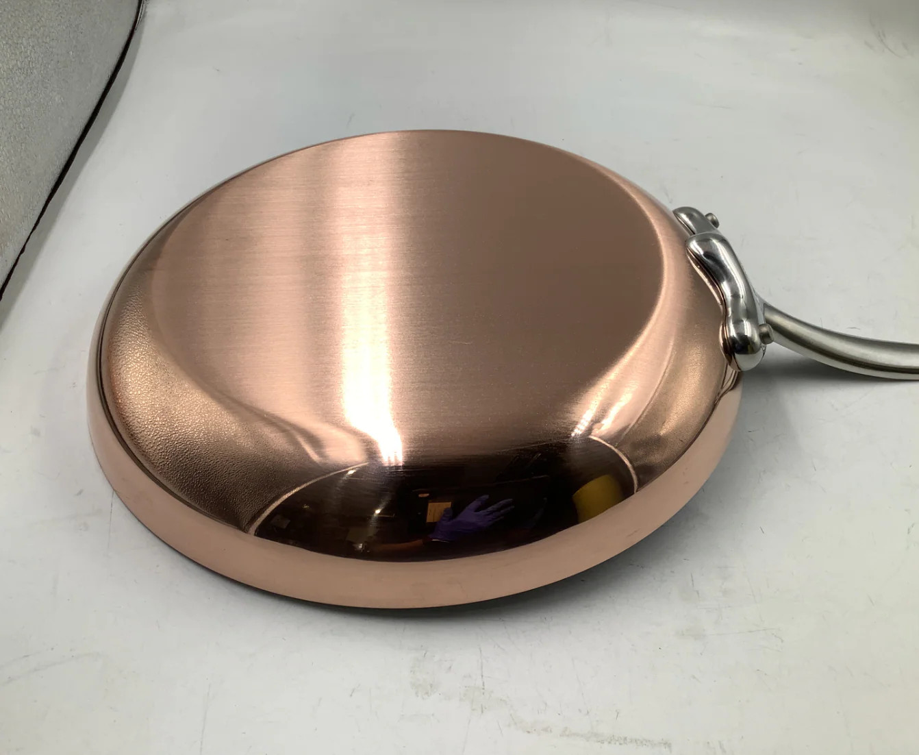 Mauviel M’150 S Copper Frying Pan with Cast Stainless Steel Handle, 10.2 In.