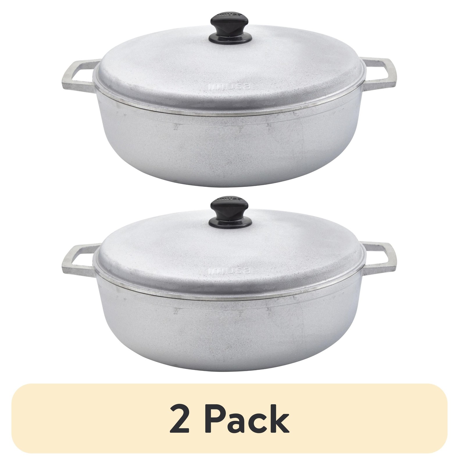 2 PCS 27qt Cast Aluminum Caldero 50cm