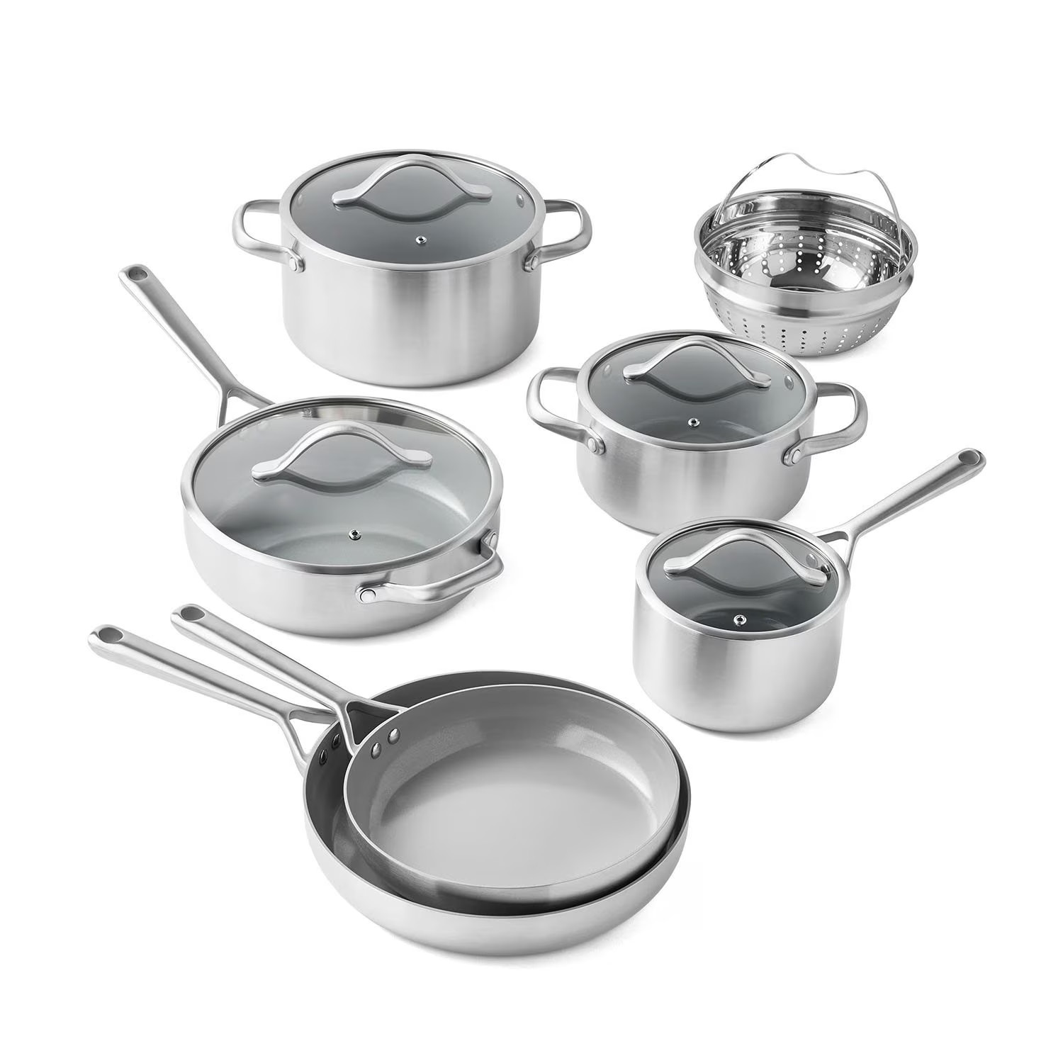Member’s Mark 11-Piece Modern Tri-Ply Cookware Set with Ceramic Coating