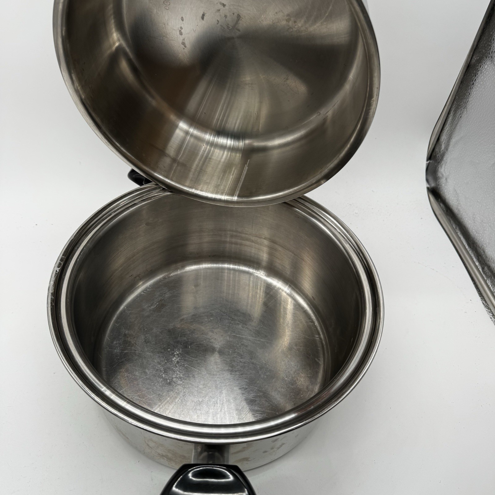Saladmaster System 7 TP304-316 Surgical Stainless 7 Qt Stock Pot w/ Dome Lid.