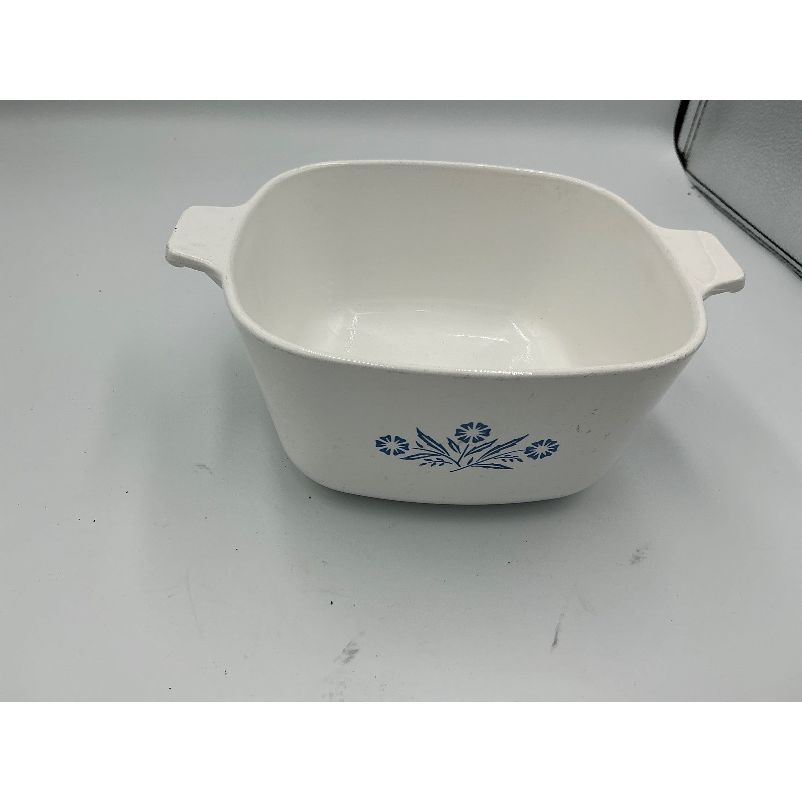Vintage Corning Ware Blue Cornflower Casserole Dish P-1 3/4-B 1.75 QT White