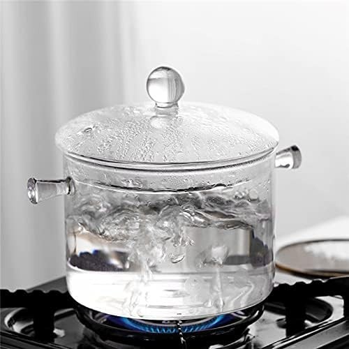 Clear Glass Simmer Pot for Stove Potpourri Cooking Saucepan with Cover Cookwa…