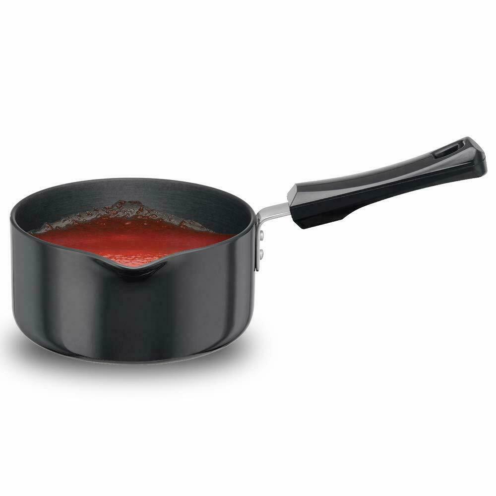 Hard Anodized Sauce pan, 1.5 Liter, Diameter 16 cm, Thickness 3.25 mm, Black