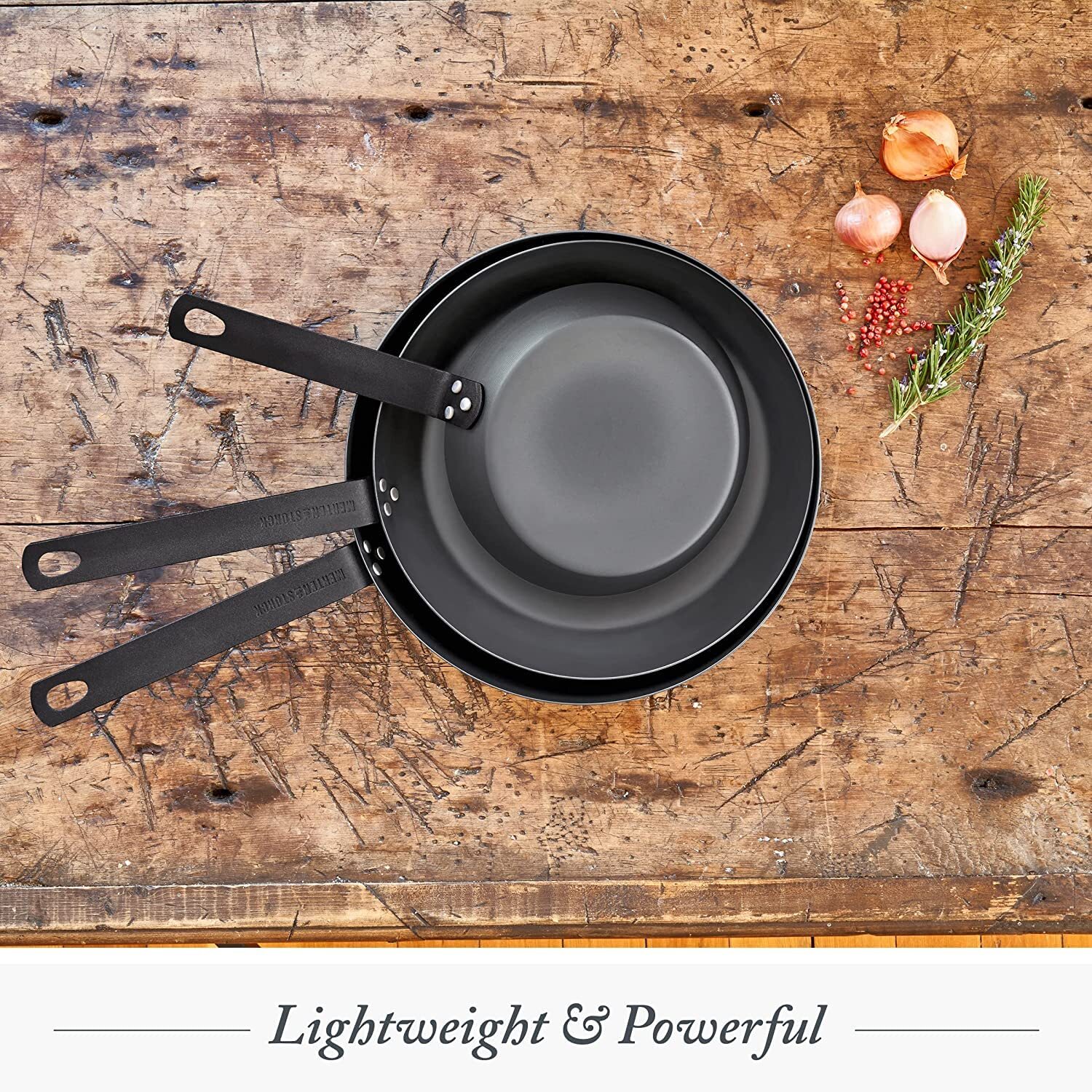 Pre-Seasoned Carbon Steel 8″ Frying Pan Skillet, Cast Iron Lightweight, Durable