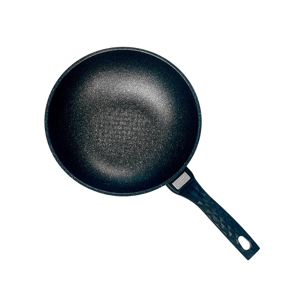 |MADE IN KOREA| 11″ 5 Layer Marble Coating Wok Non-Stick Cooking Frying Pan Pot