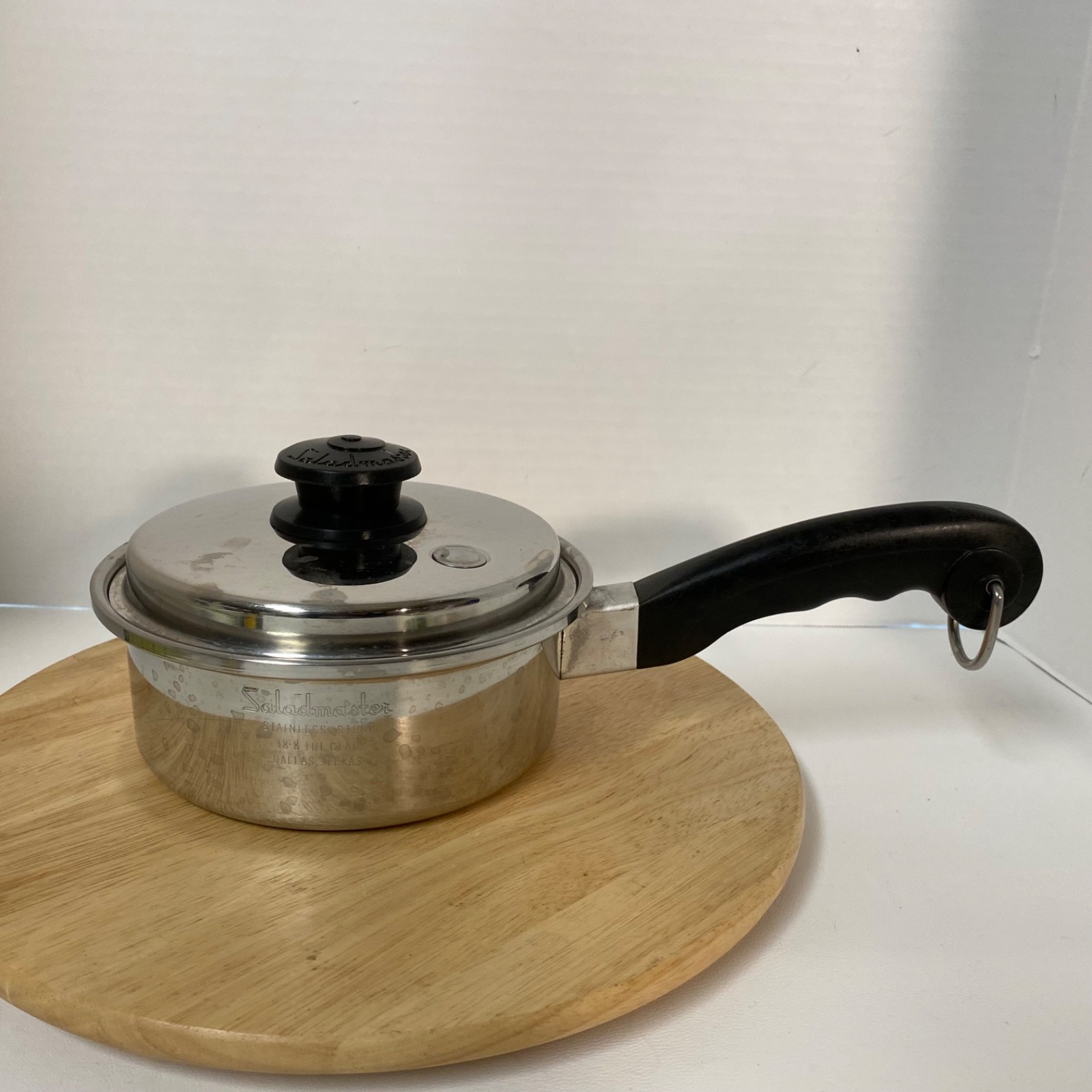 Saladmaster T304S Stainless Steel Sauce Pan Pot 6.75 “ Vapor Vent Lid USA TX