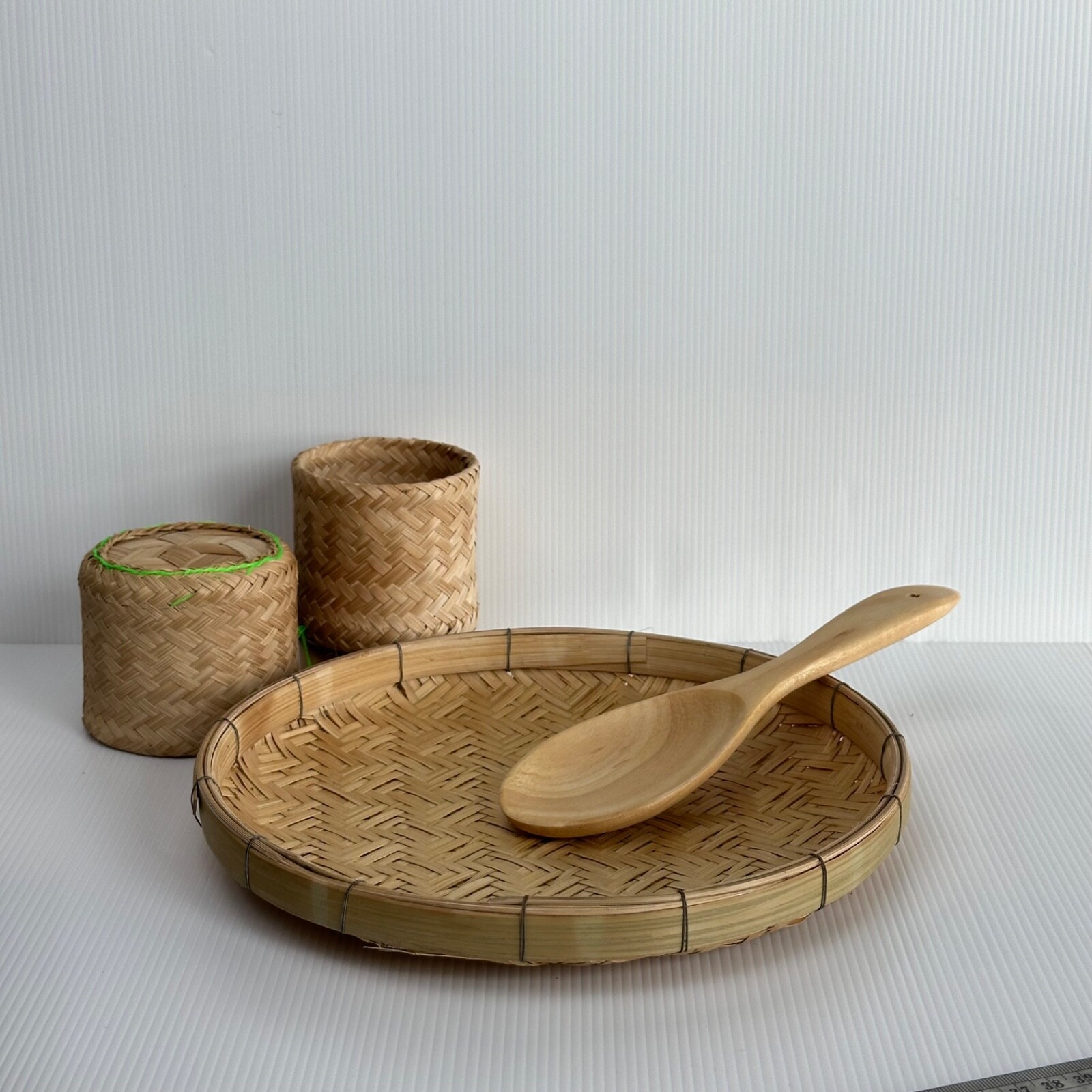 Sticky Rice Cooking Set 6 Pcs | Handmade Bamboo Basket & Thai-Lao Steamer