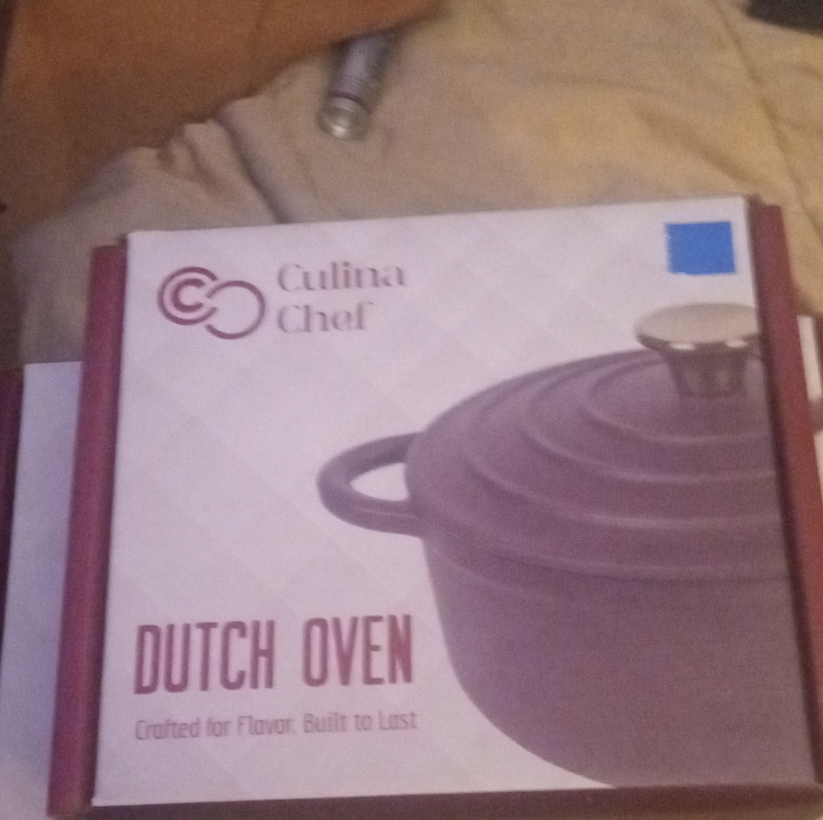 Culina Chef Purple Round Dutch Oven with Lid, Oven-Safe, Durable, Stove-Top