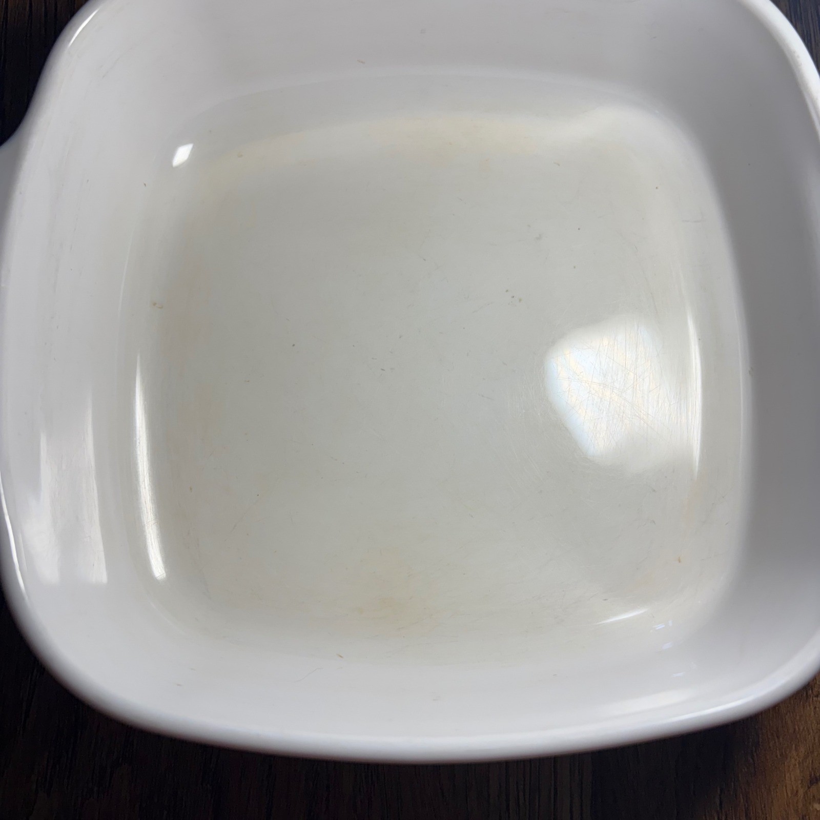 Corning Ware Country Cottage 1L Square Casserole Dish A-1-B White Hearts Vines