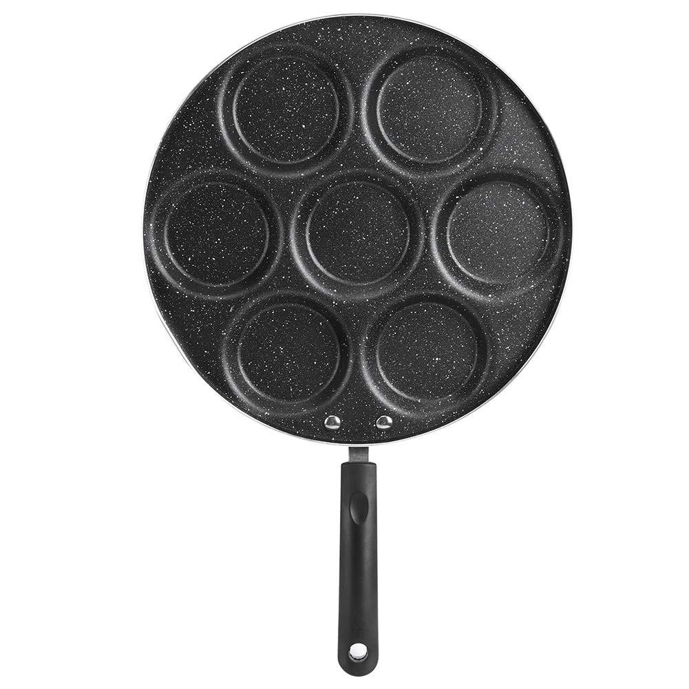 1 PC 7 Holes Non Stick Fried Eggs Frying Pan Burger Pancake Cookware Skillet