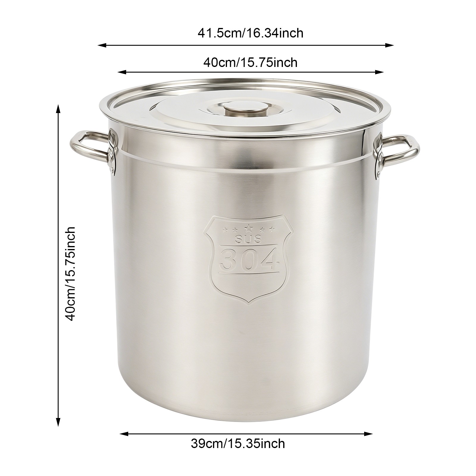 48L Stainless Steel Pot Large Cooking Pot with Lid Stainless Steel Soup Pot