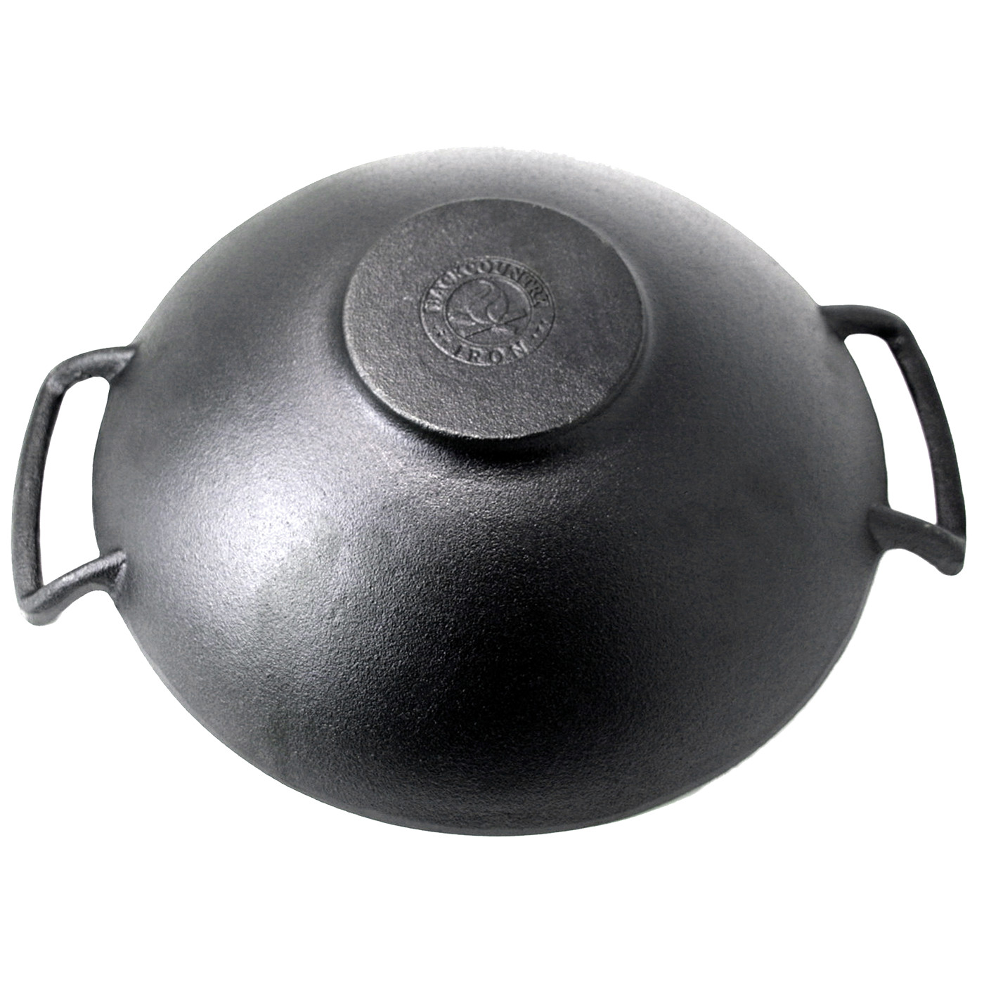 Backcountry Iron 14 inch Cast Iron Wok with Flat Base and Handles