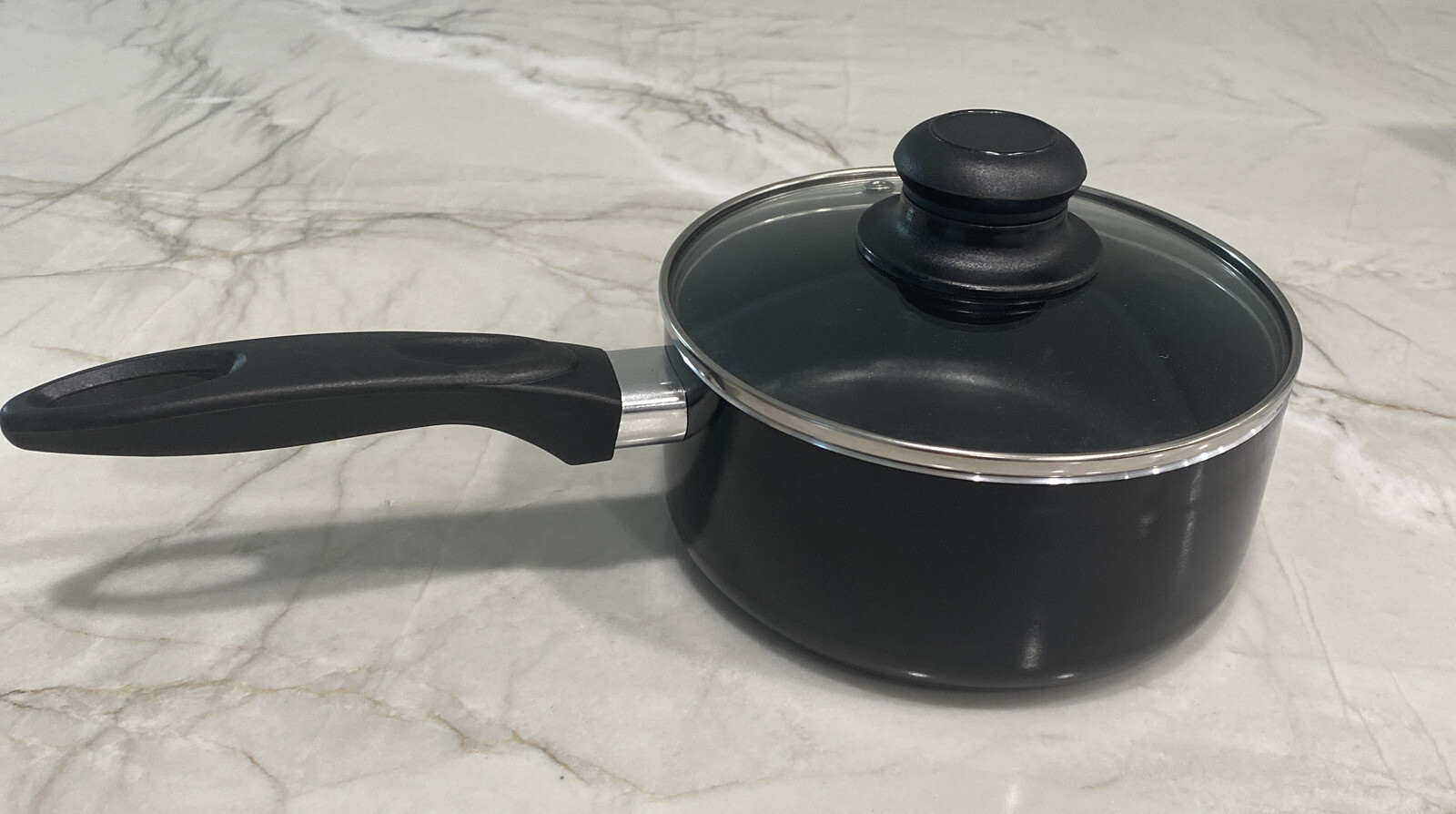 VREMI Non stick Cookware 6.25″ by 2.75″ Saucepan with glass lid 1.4L 1.5 Qt
