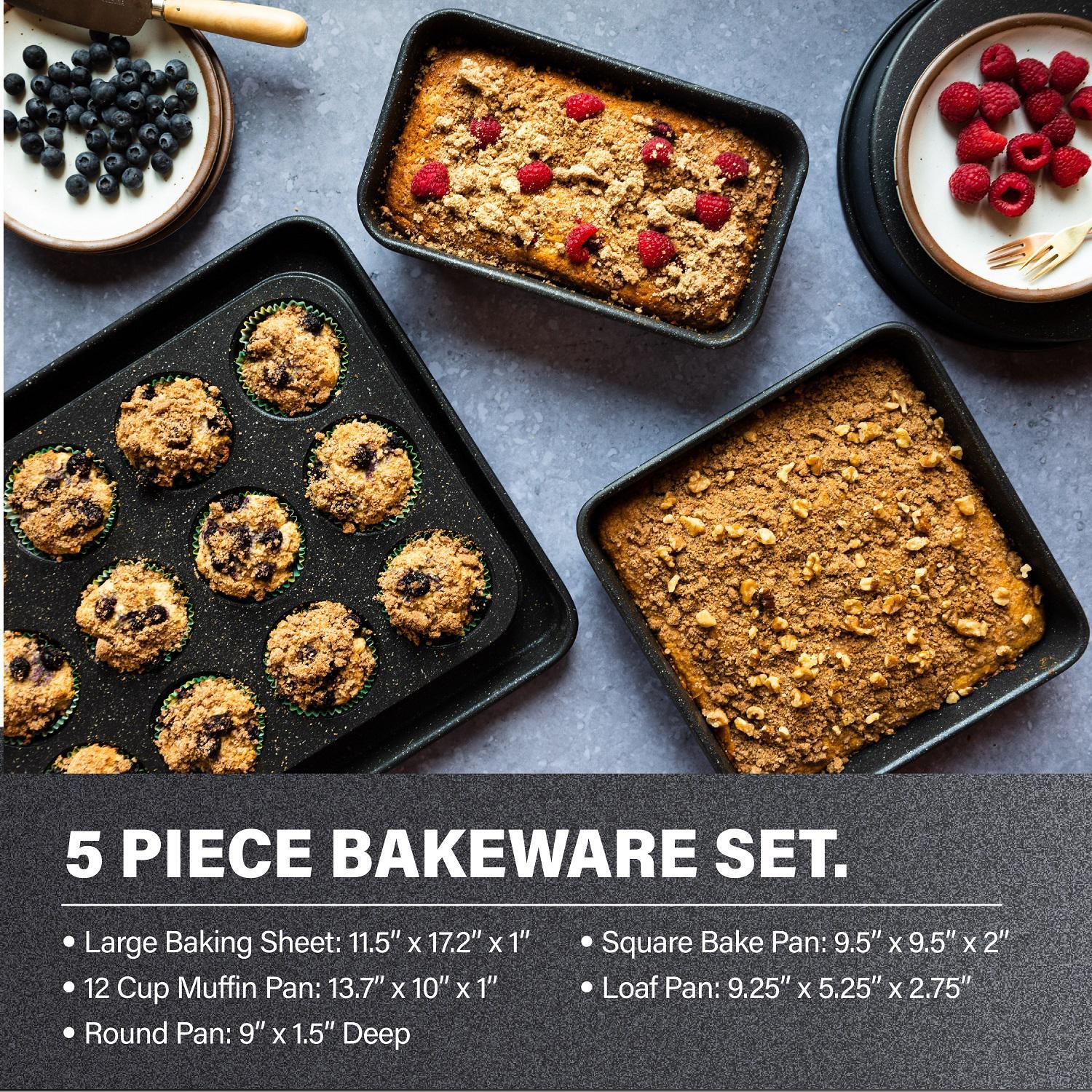 Pots and Pans Set 20-Piece Cookware Bakeware Nonstick Frying Saucepan Stock Pot