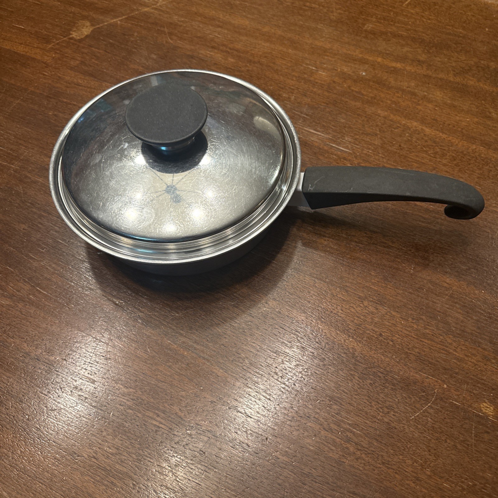 Vintage Seal O Matic Thermium Stainless Steel Pots USA 3 PC Set