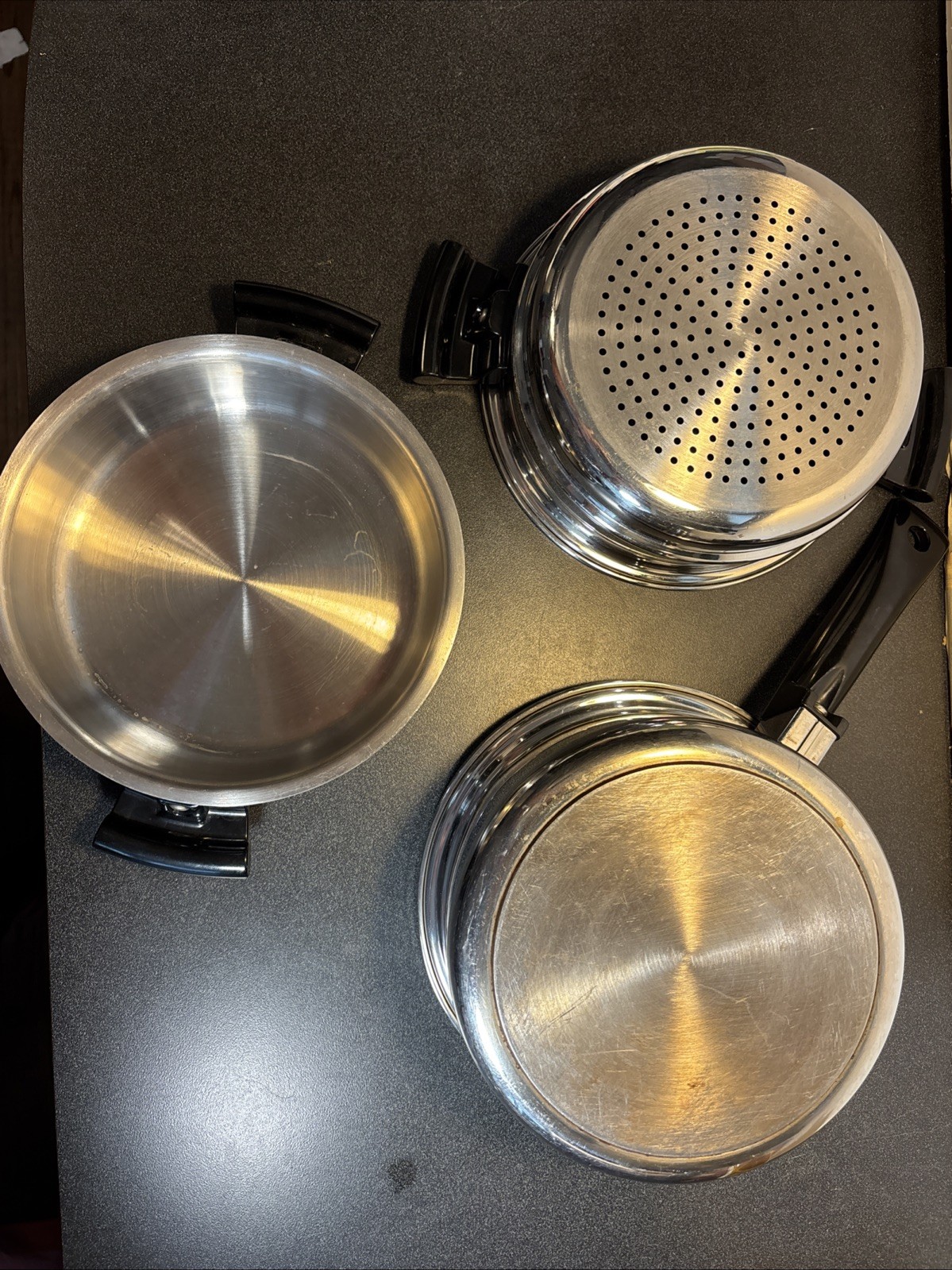 Cordon Bleu 7 Ply 3 Qt Saucepan With Steamer Basket and Dome Lid T304 VGC