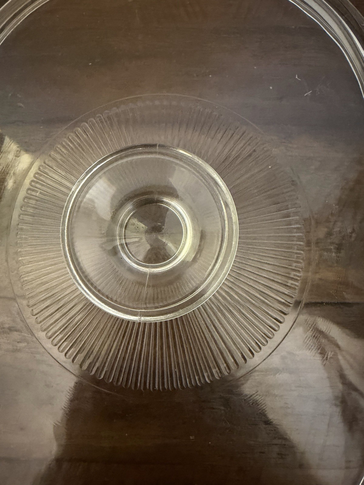 Vintage Pyrex Replacement Lid DC1.5C Clear Glass Ribbed Center