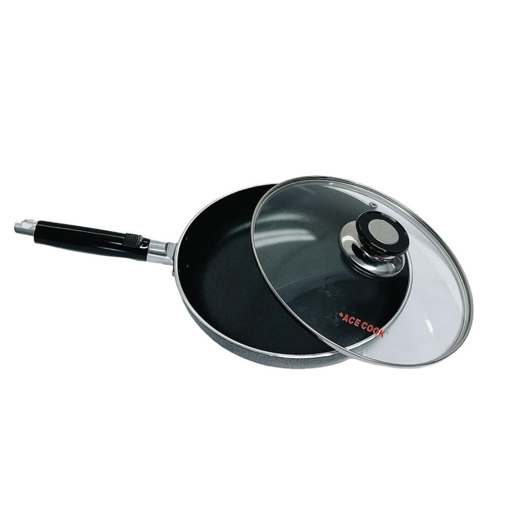 11″ (28CM) Non-Stick Saute Frying Pan Fry Wok With Lid
