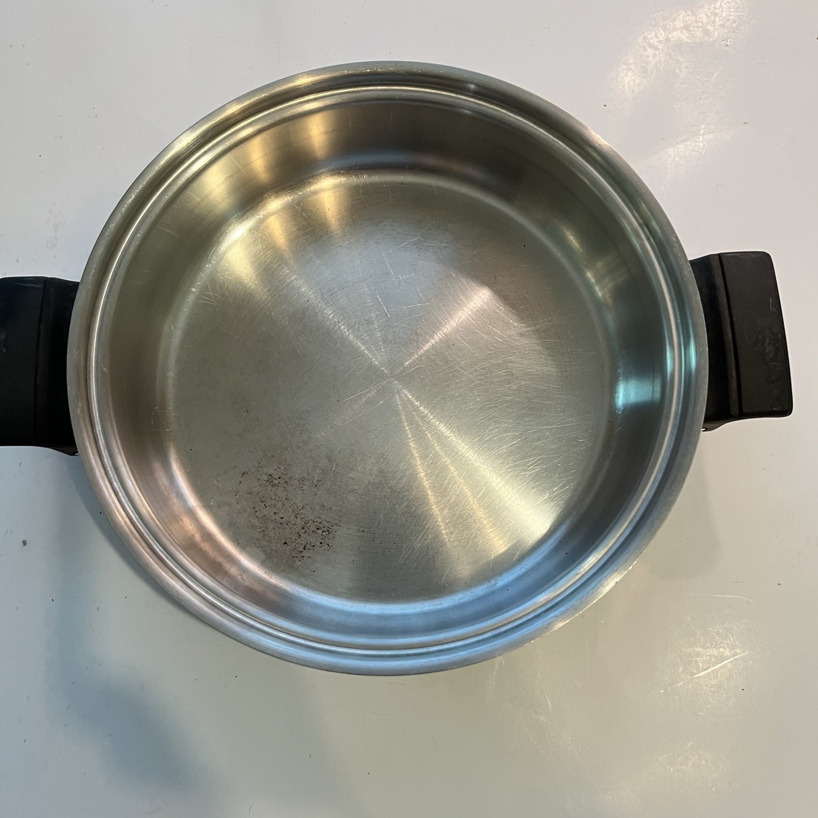 Royal Queen 3 Ply Multi Core Stainless Steel 1 qt With Lid Vtg SEE 8″