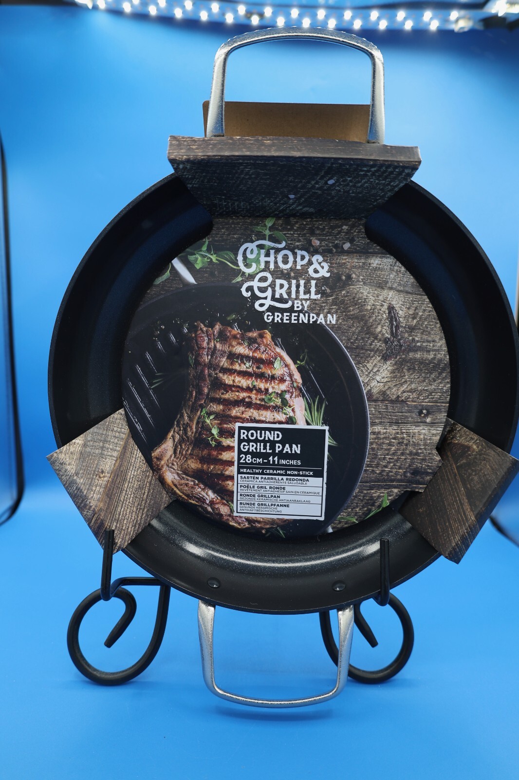 Green Pan Chop And Grill Round Grill Pan 11 inches New