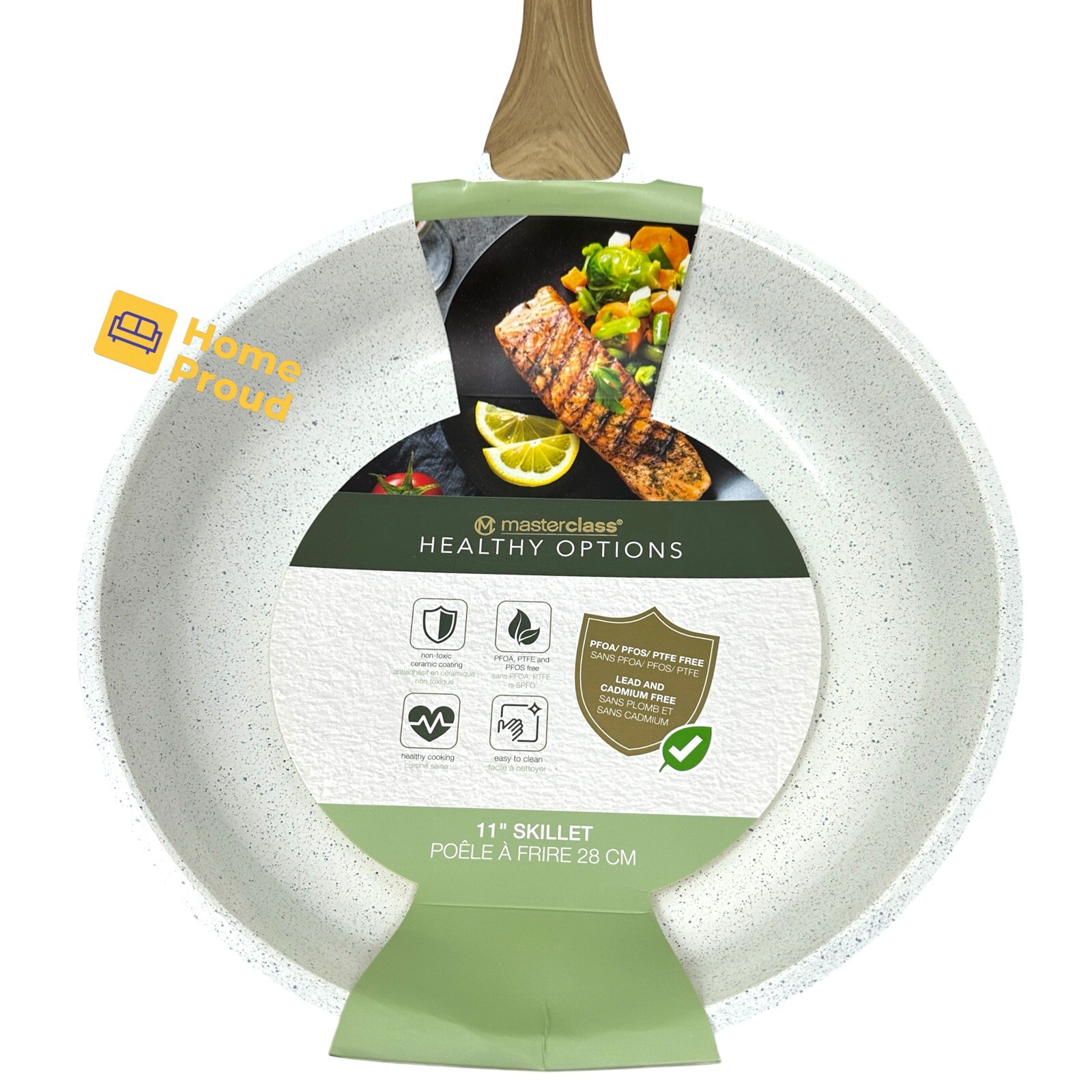 Masterclass Frying Pan Skillet Nonstick Ceramic Coating 11 inch Premium Cookware