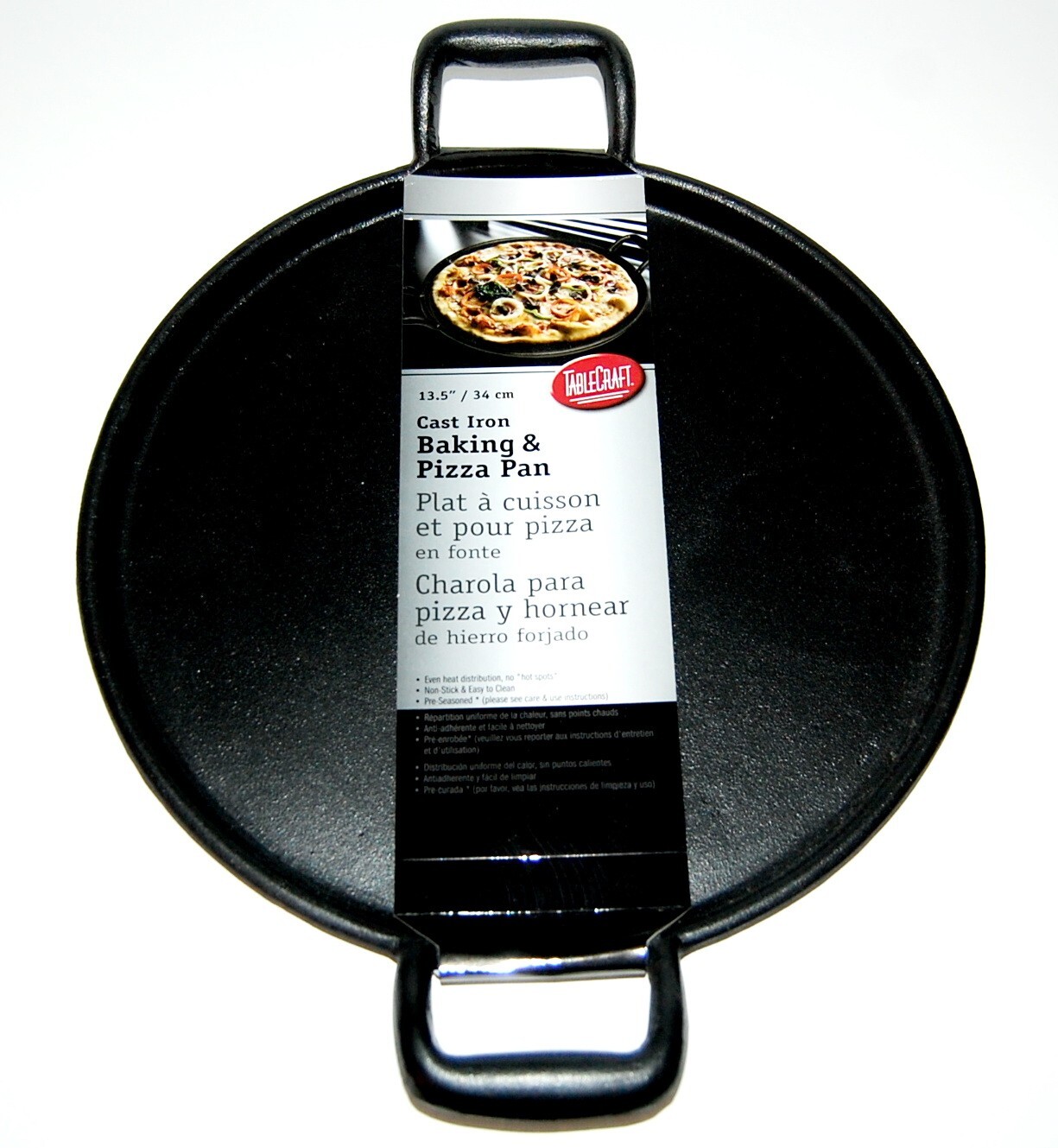 Cast Iron Baking and Pizza Pan | Tablecraft | 13.5″ Pre-seasoned | New in Box