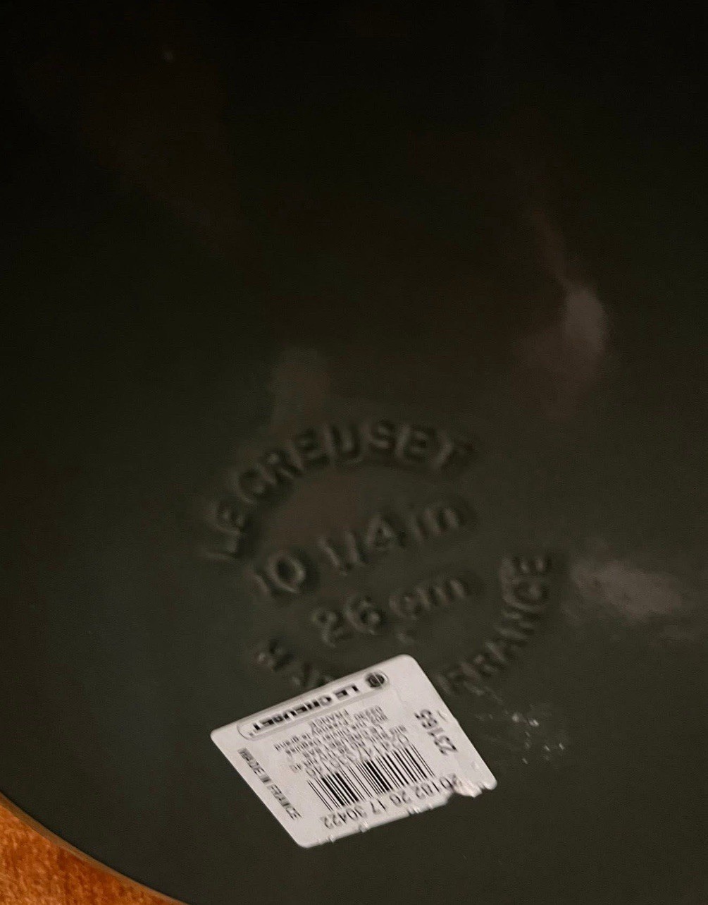 New Le Creuset Signature Thyme Green 10.25″ Enameled Cast Iron Skillet